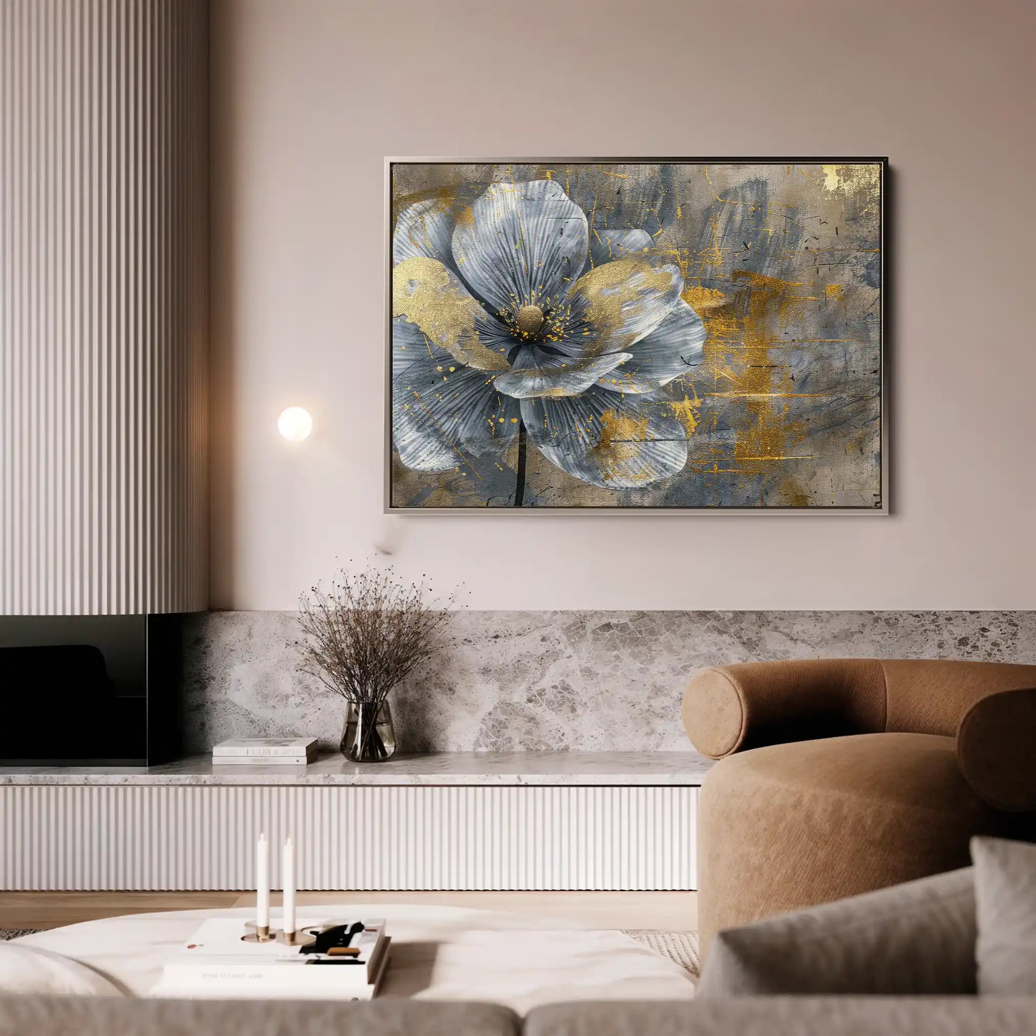 Floral Canvas Wall Art WAD200-F 90 x 60 cm / Stretched on hidden frame