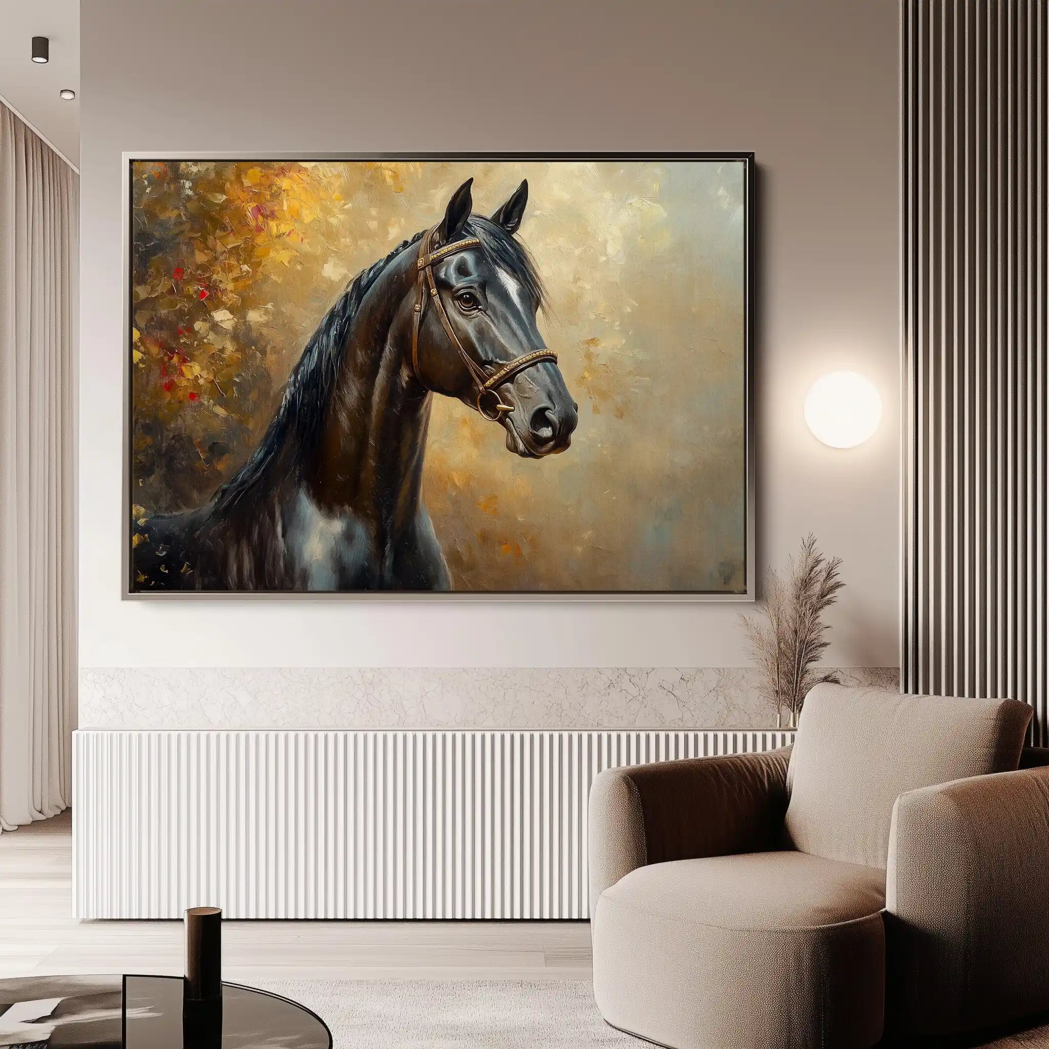Horses 200 Canvas Art 90 x 60 cm / Stretched on hidden frame