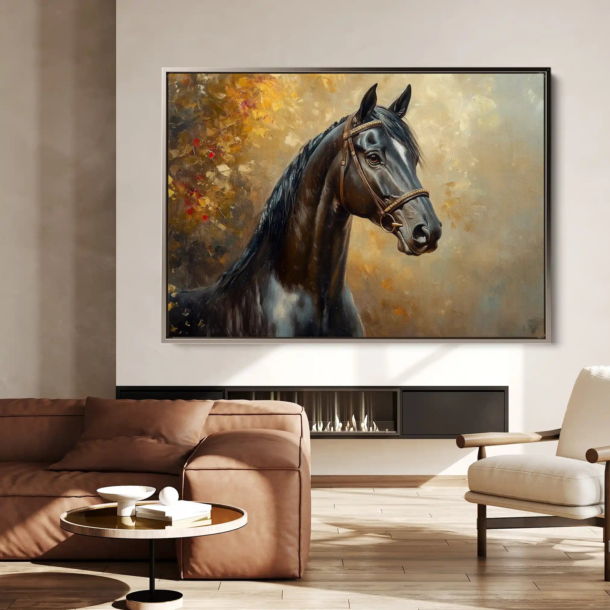 Horses 200 Canvas Art 90 x 60 cm / Stretched on hidden frame