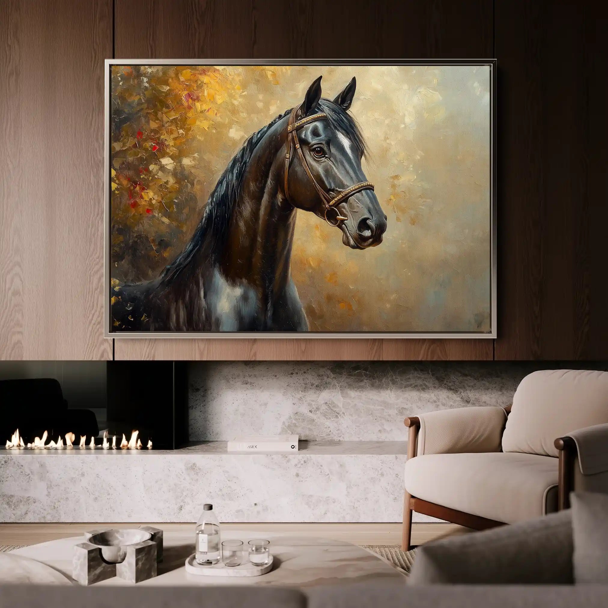Horses 200 Canvas Art 90 x 60 cm / Stretched on hidden frame