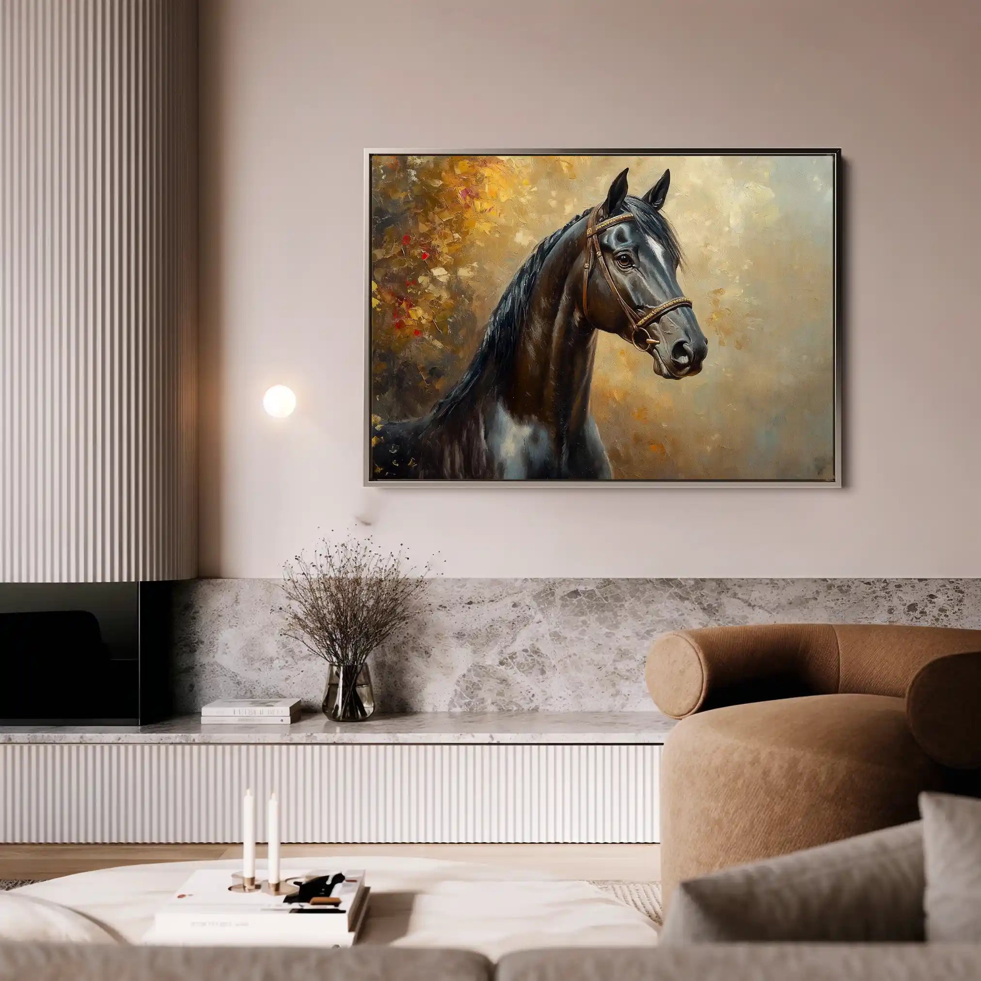 Horses 200 Canvas Art 90 x 60 cm / Stretched on hidden frame