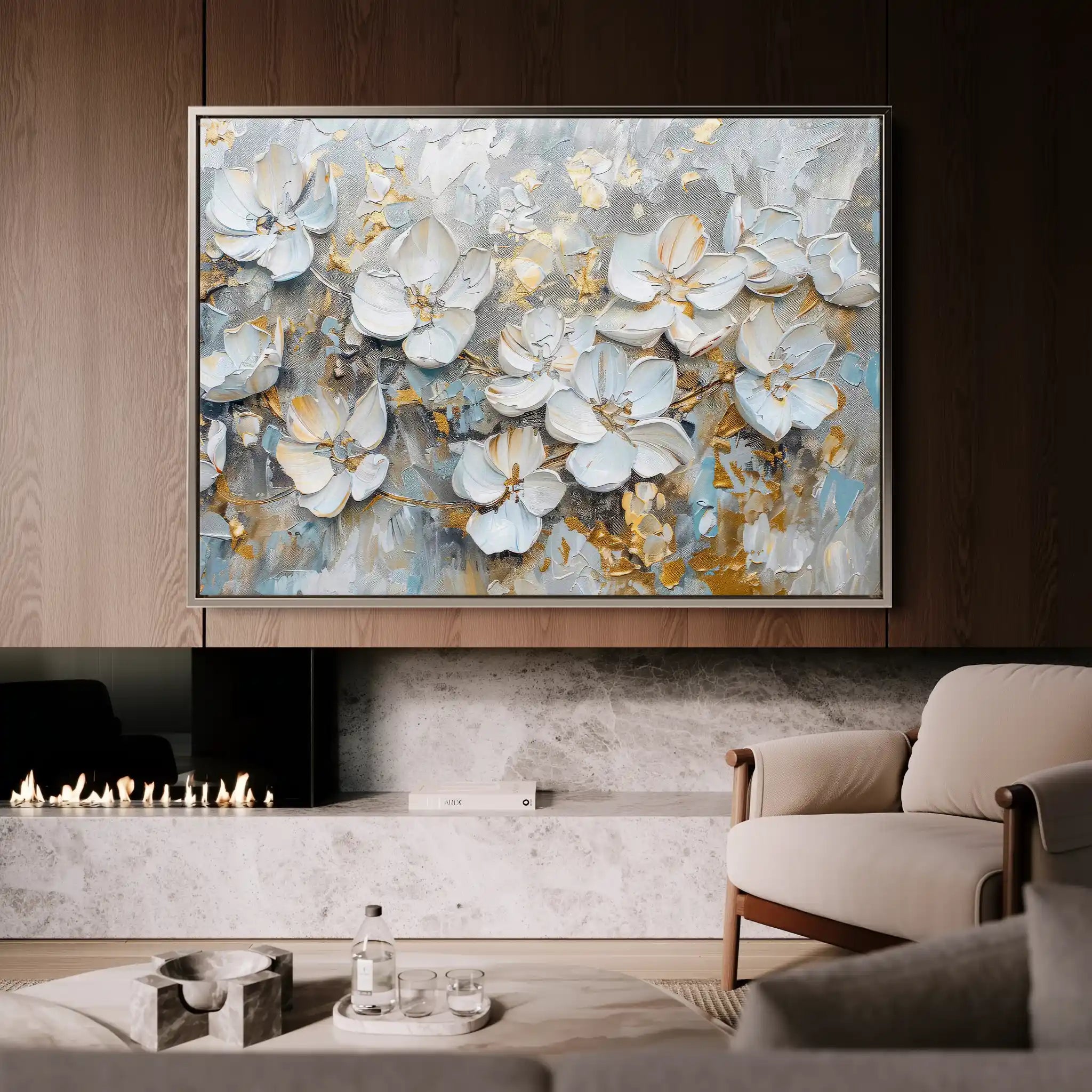 Floral Canvas Wall Art WAD201-F 90 x 60 cm / Stretched on hidden frame