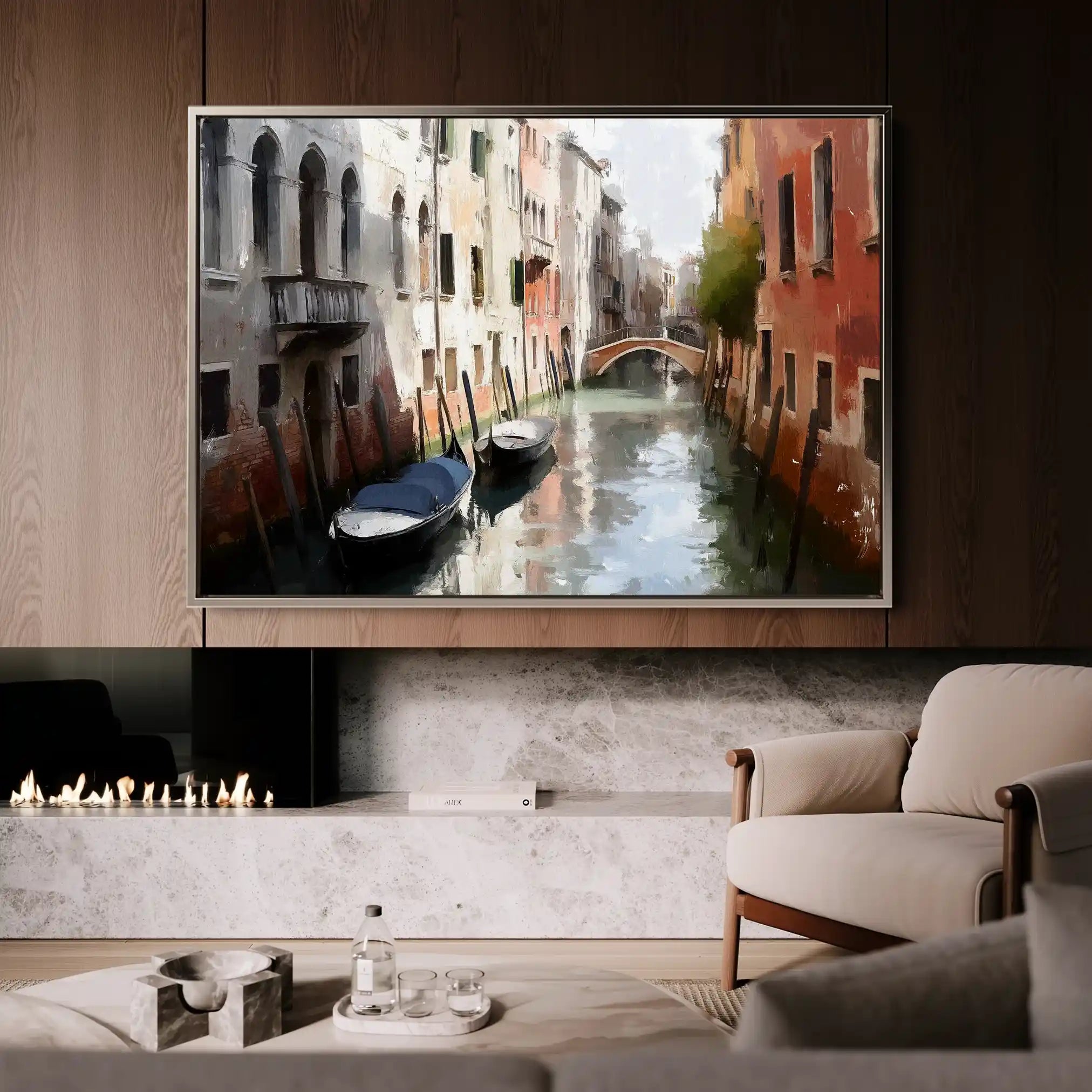 Landscape 201 Canvas Art 90 x 60 cm / Stretched on hidden frame