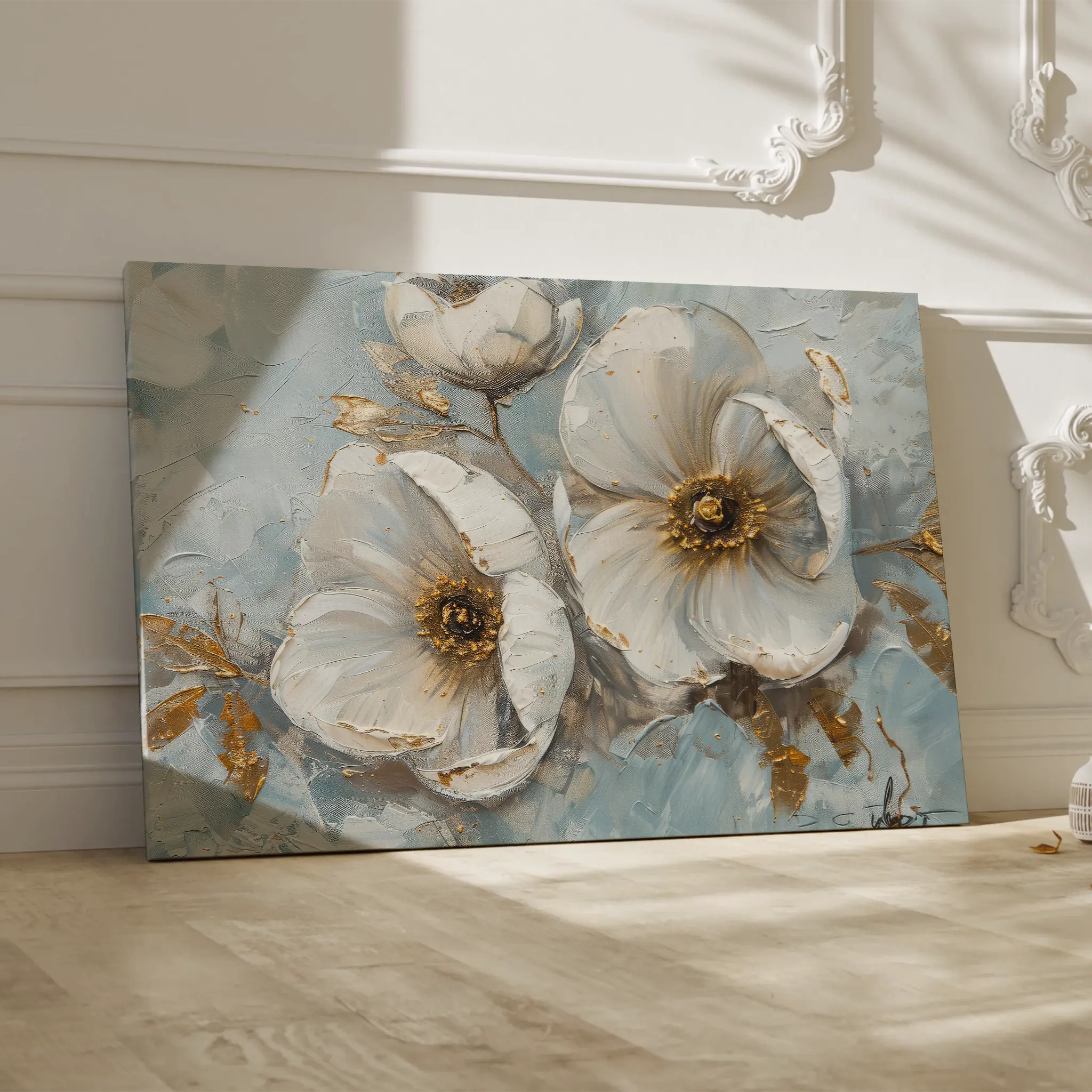 Floral Canvas Wall Art WAD202-F 90 x 60 cm / Stretched on hidden frame