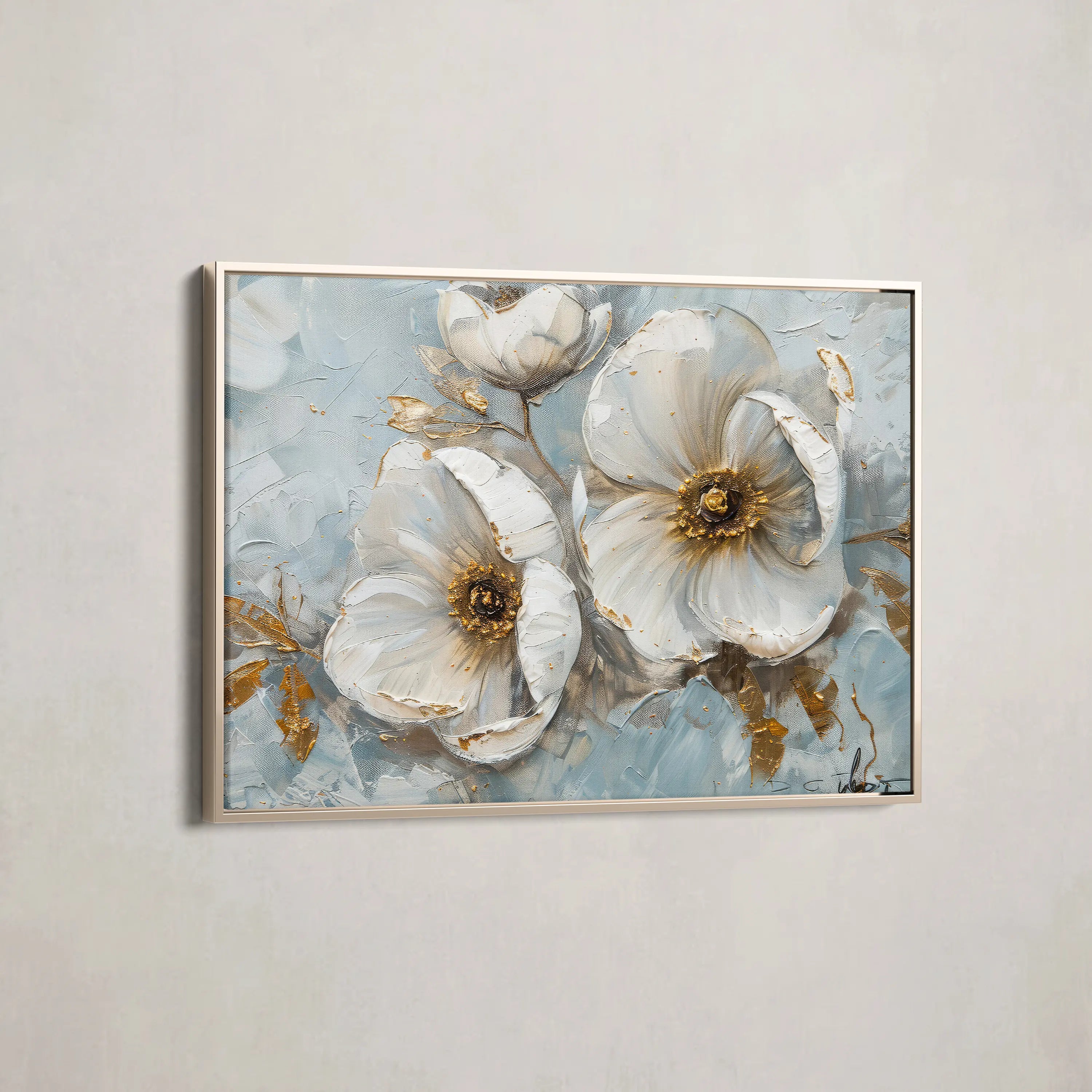 Floral Canvas Wall Art WAD202-F 90 x 60 cm / Stretched on hidden frame