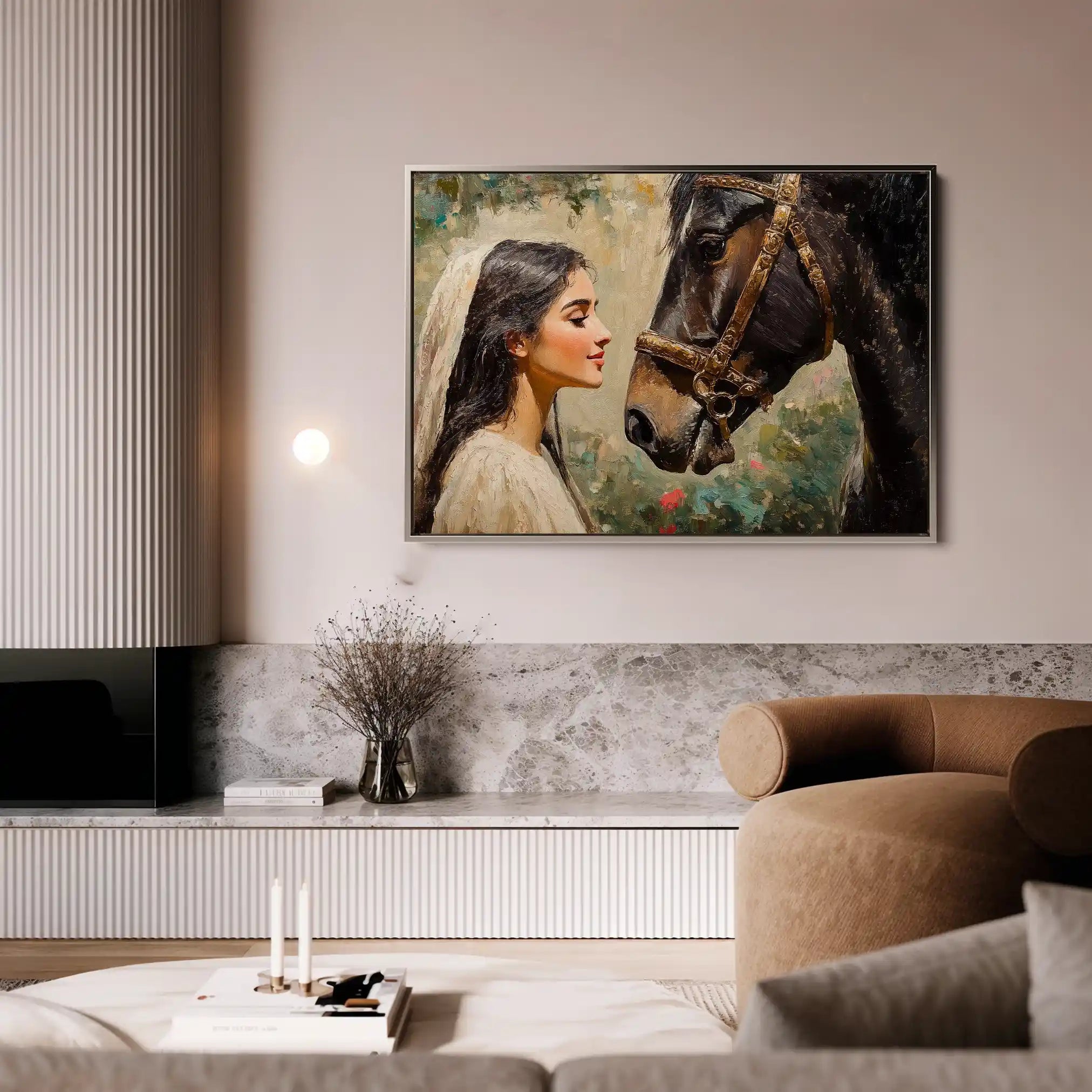Horses 202 Canvas Art 90 x 60 cm / Stretched on hidden frame