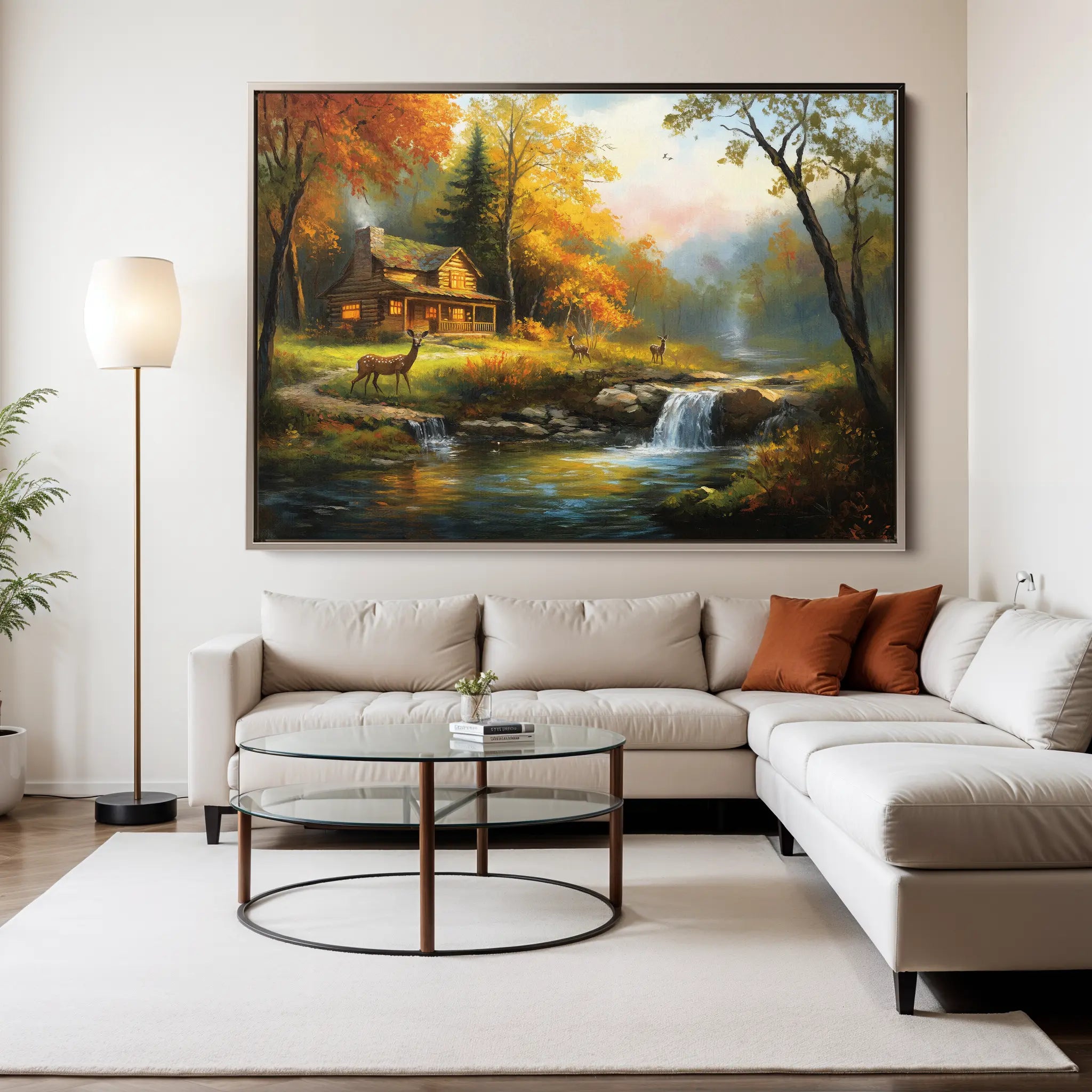 Landscape Canvas Wall Art WAD202-L 90 x 60 cm / Stretched on hidden frame