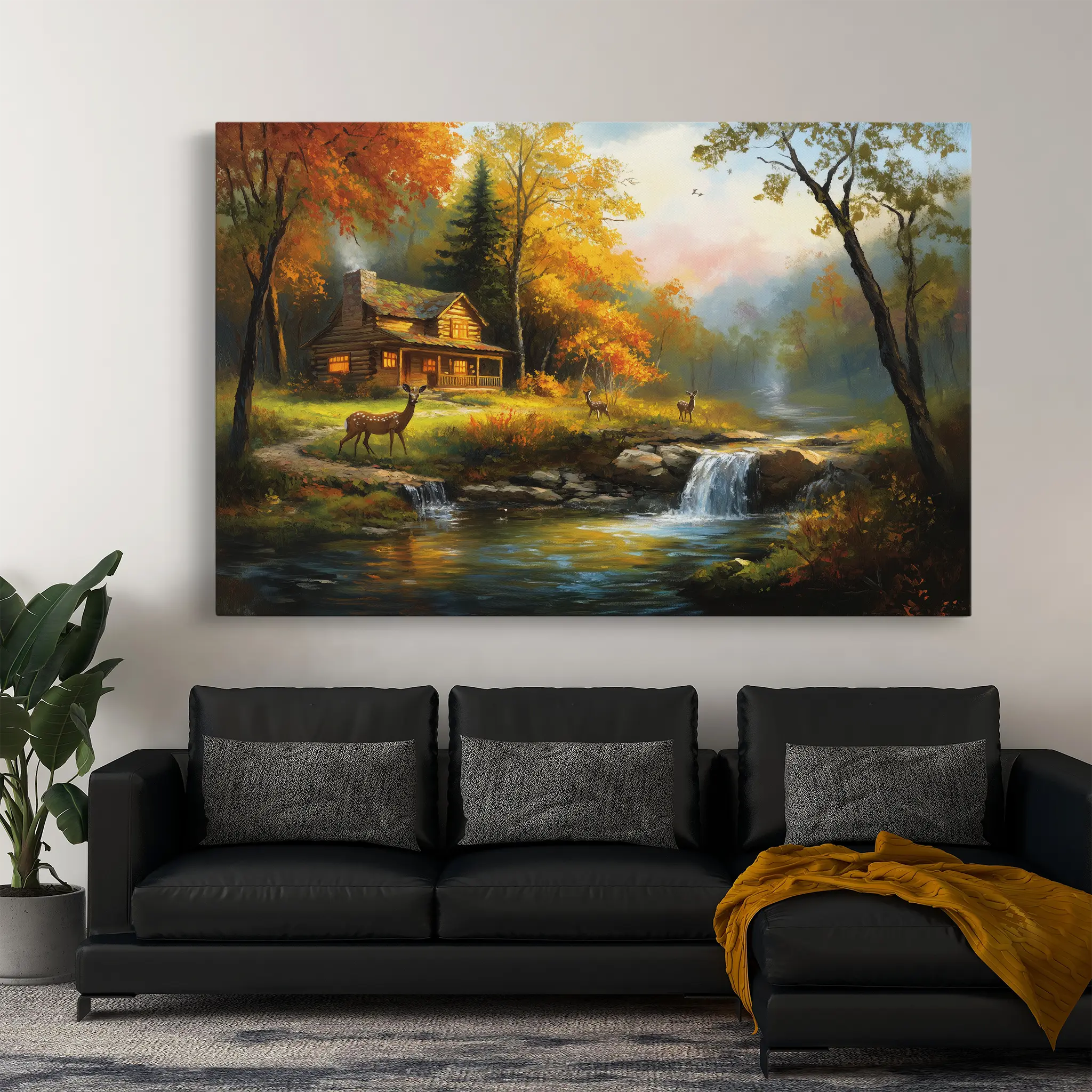 Landscape Canvas Wall Art WAD202-L 90 x 60 cm / Stretched on hidden frame