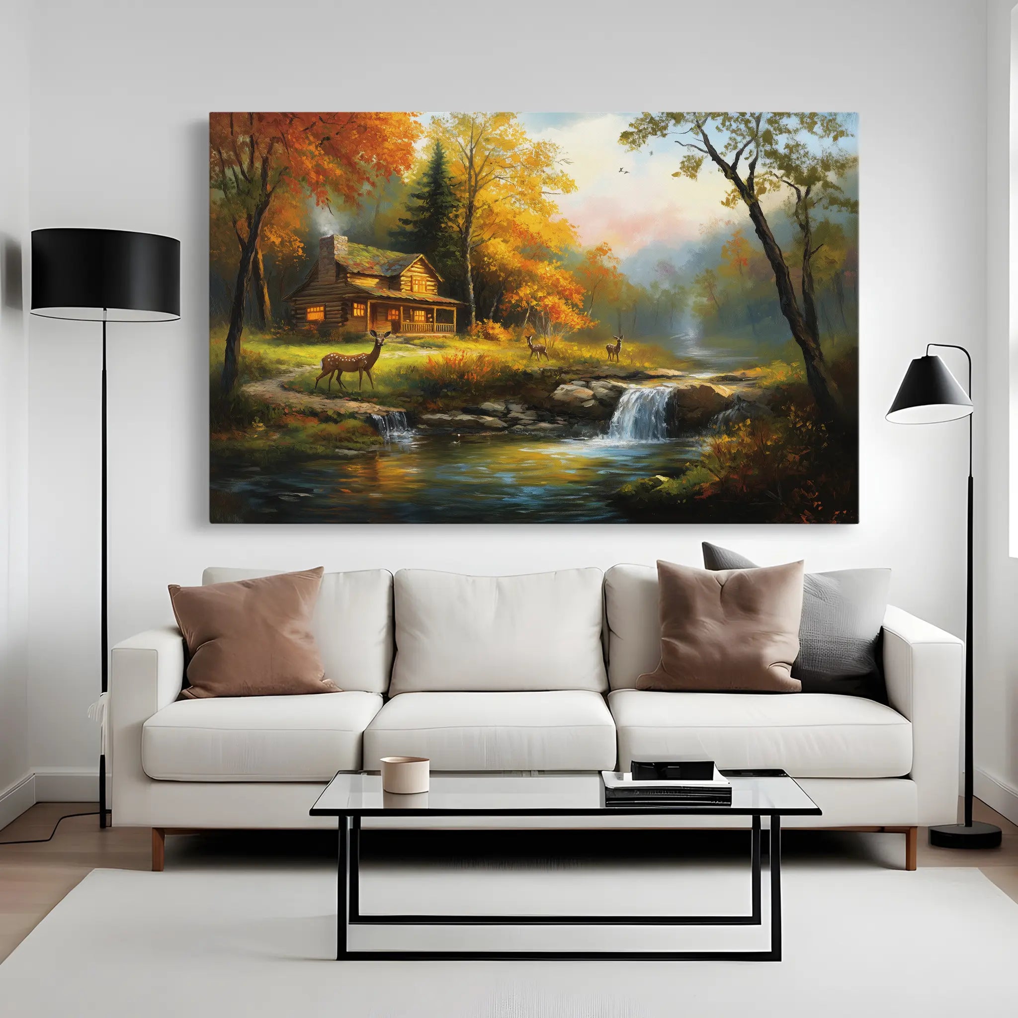 Landscape Canvas Wall Art WAD202-L 90 x 60 cm / Stretched on hidden frame