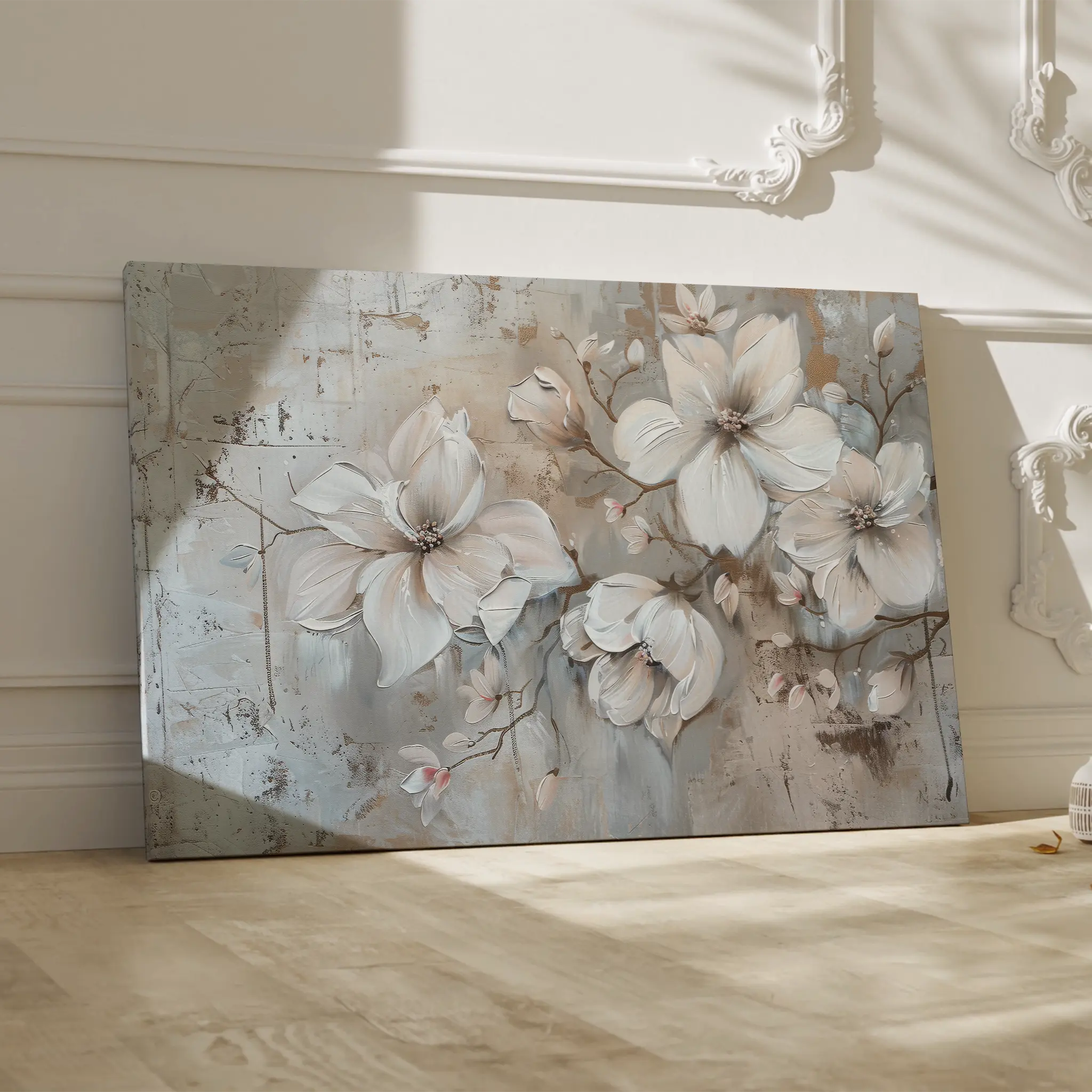 Floral Canvas Wall Art WAD203-F 90 x 60 cm / Stretched on hidden frame