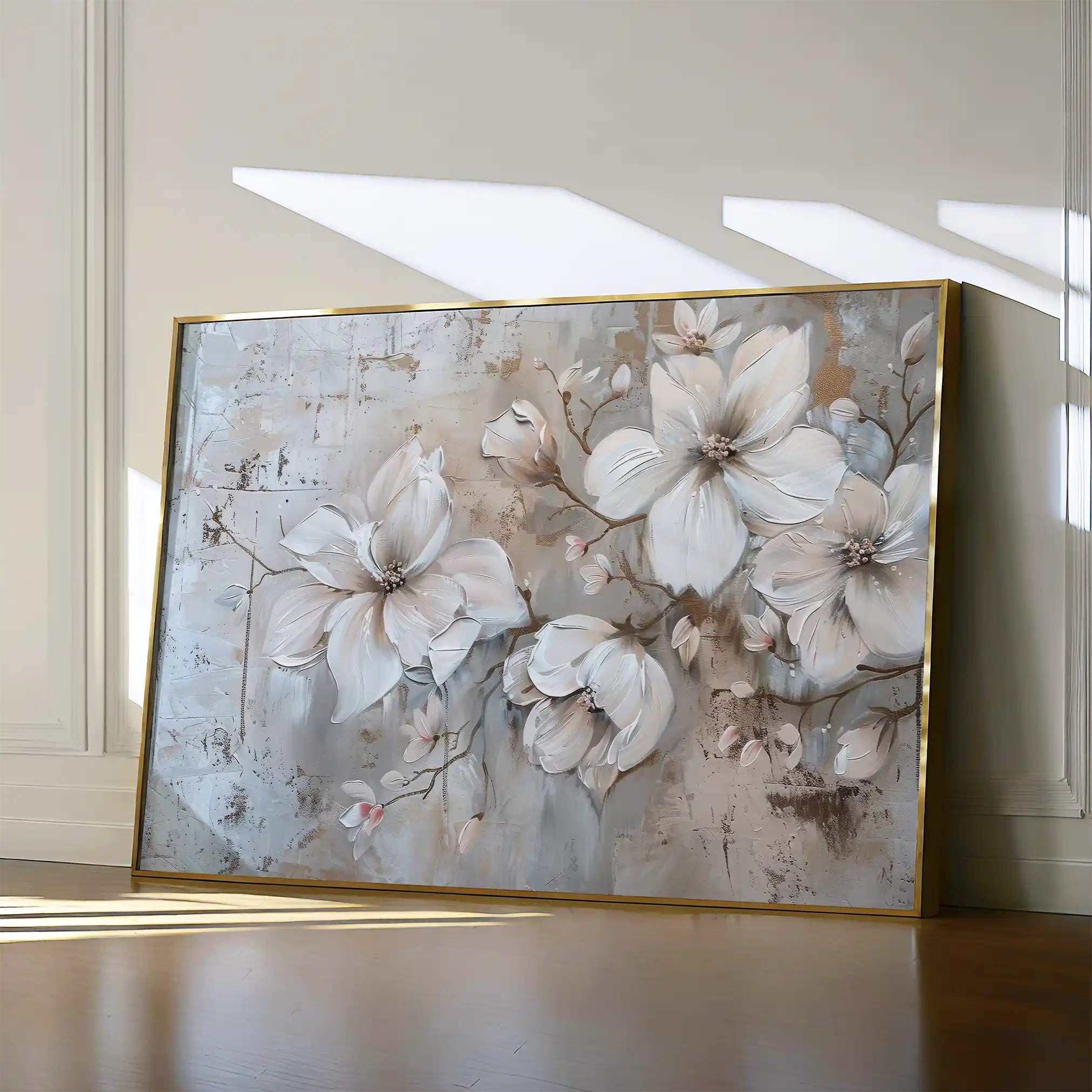 Floral Canvas Wall Art WAD203-F 90 x 60 cm / Stretched on hidden frame