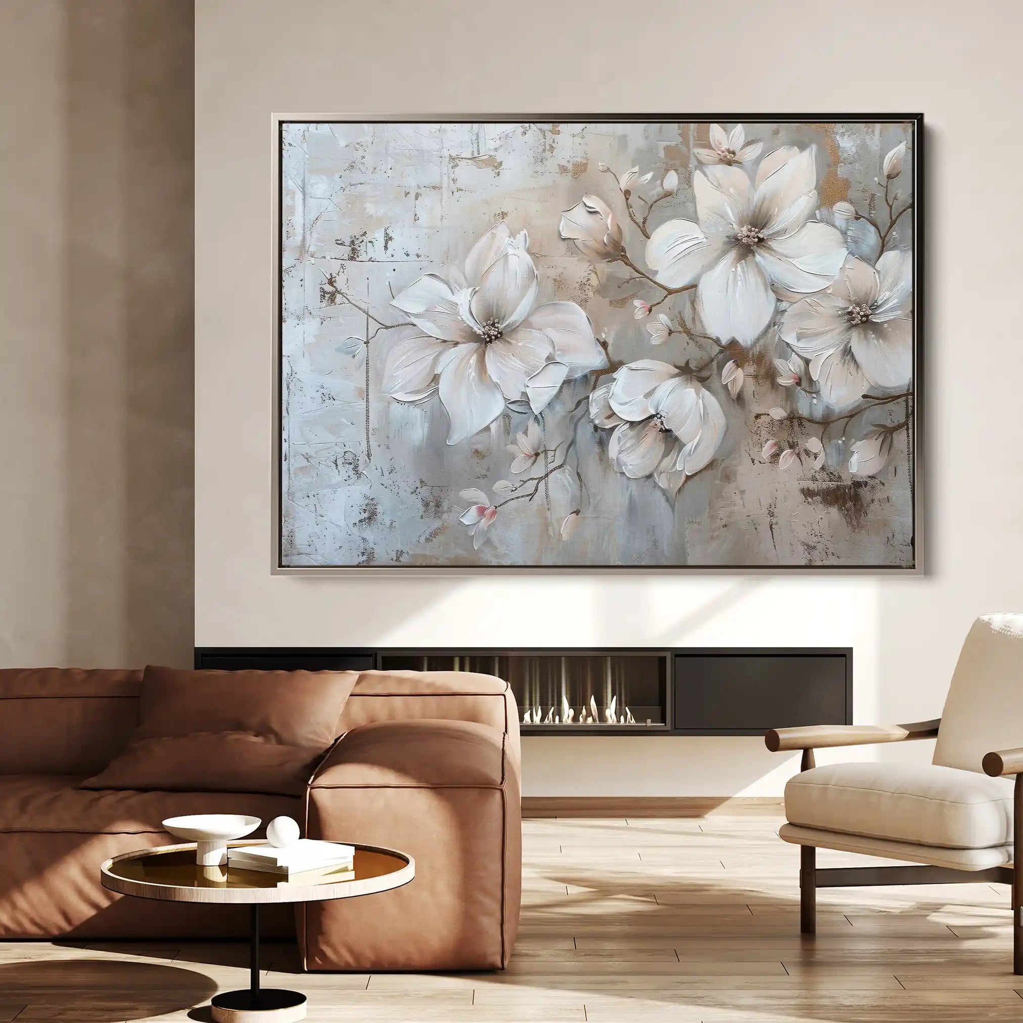 Floral Canvas Wall Art WAD203-F 90 x 60 cm / Stretched on hidden frame