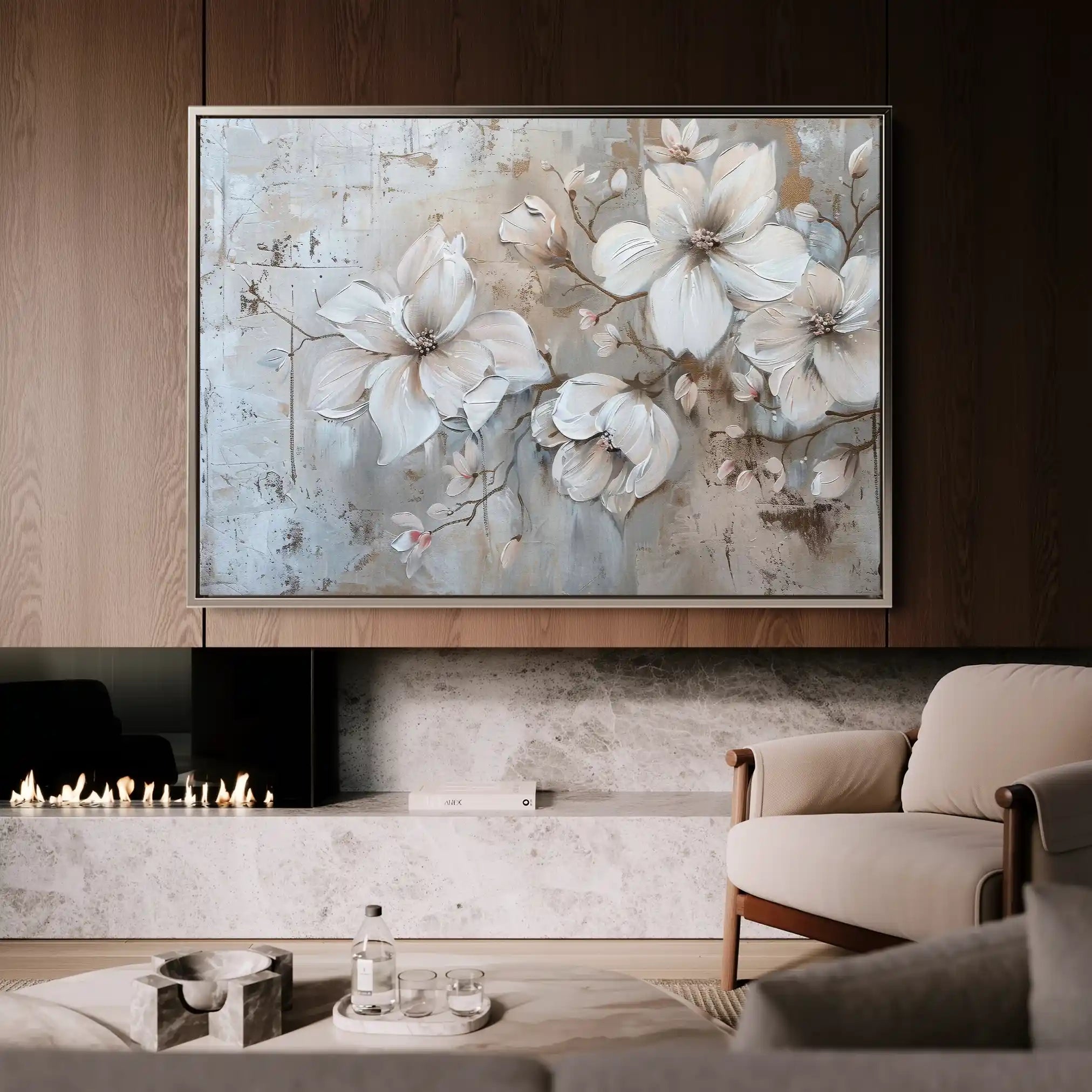 Floral Canvas Wall Art WAD203-F 90 x 60 cm / Stretched on hidden frame