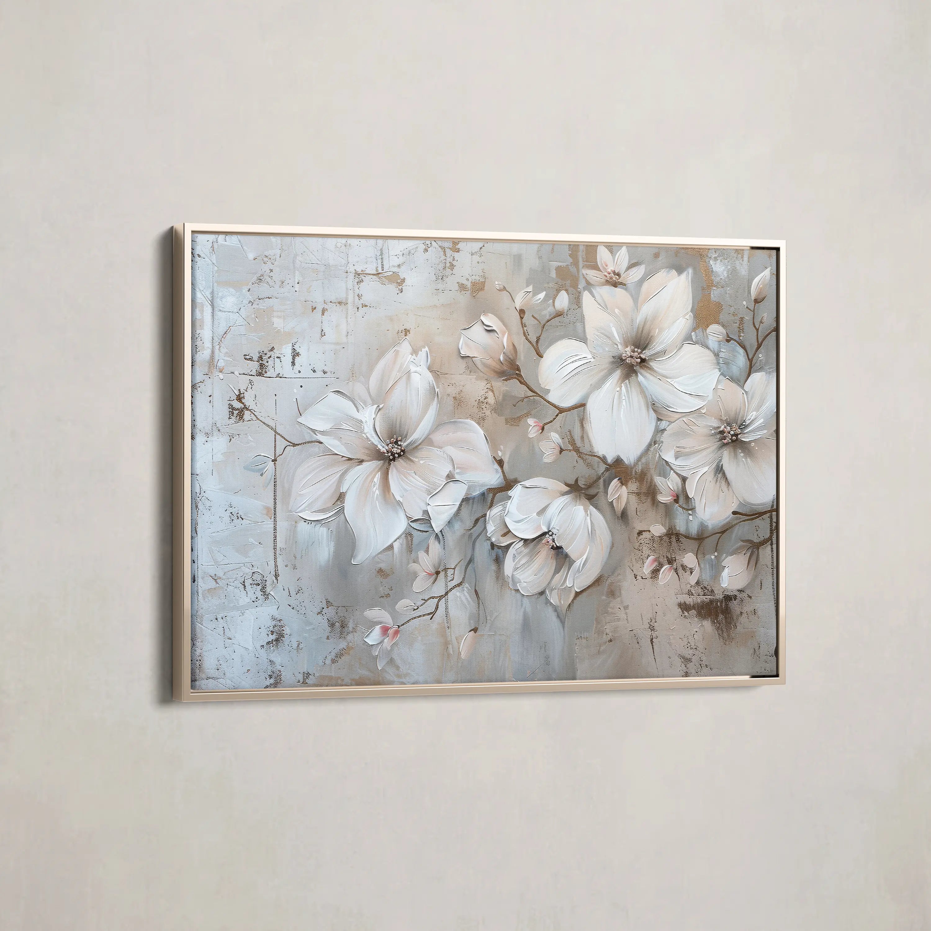 Floral Canvas Wall Art WAD203-F 90 x 60 cm / Stretched on hidden frame