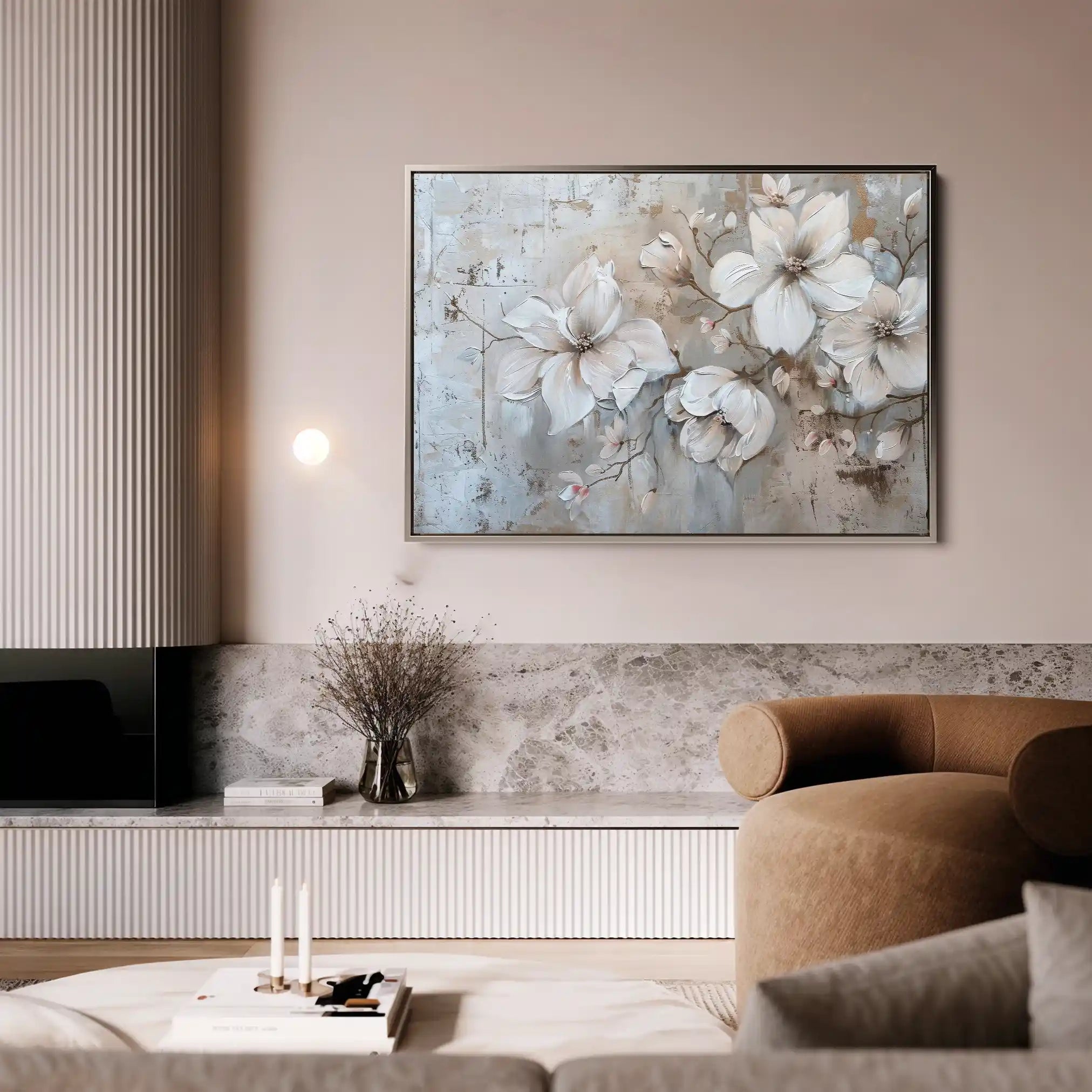 Floral Canvas Wall Art WAD203-F 90 x 60 cm / Stretched on hidden frame