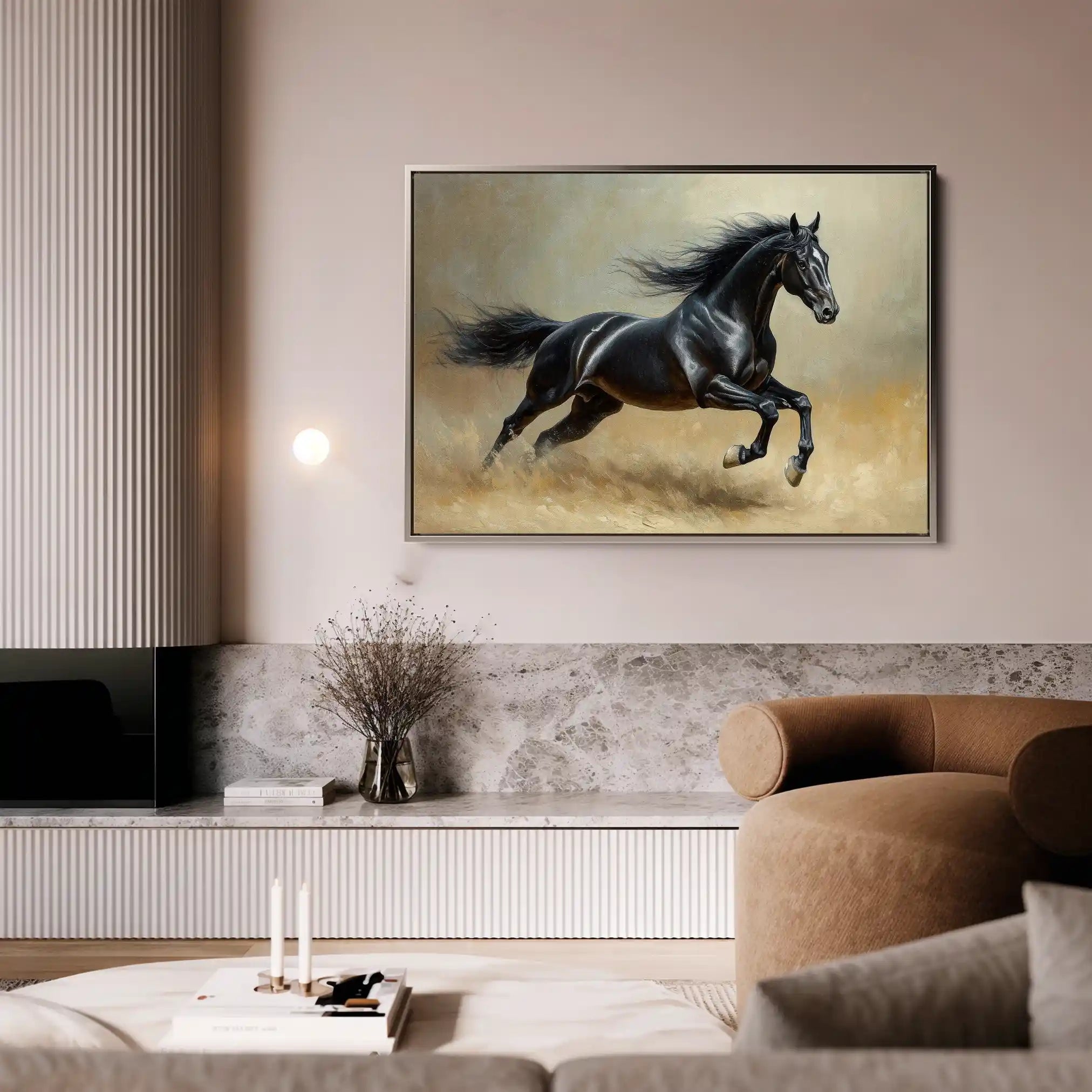 Horses 203 Canvas Art 90 x 60 cm / Stretched on hidden frame