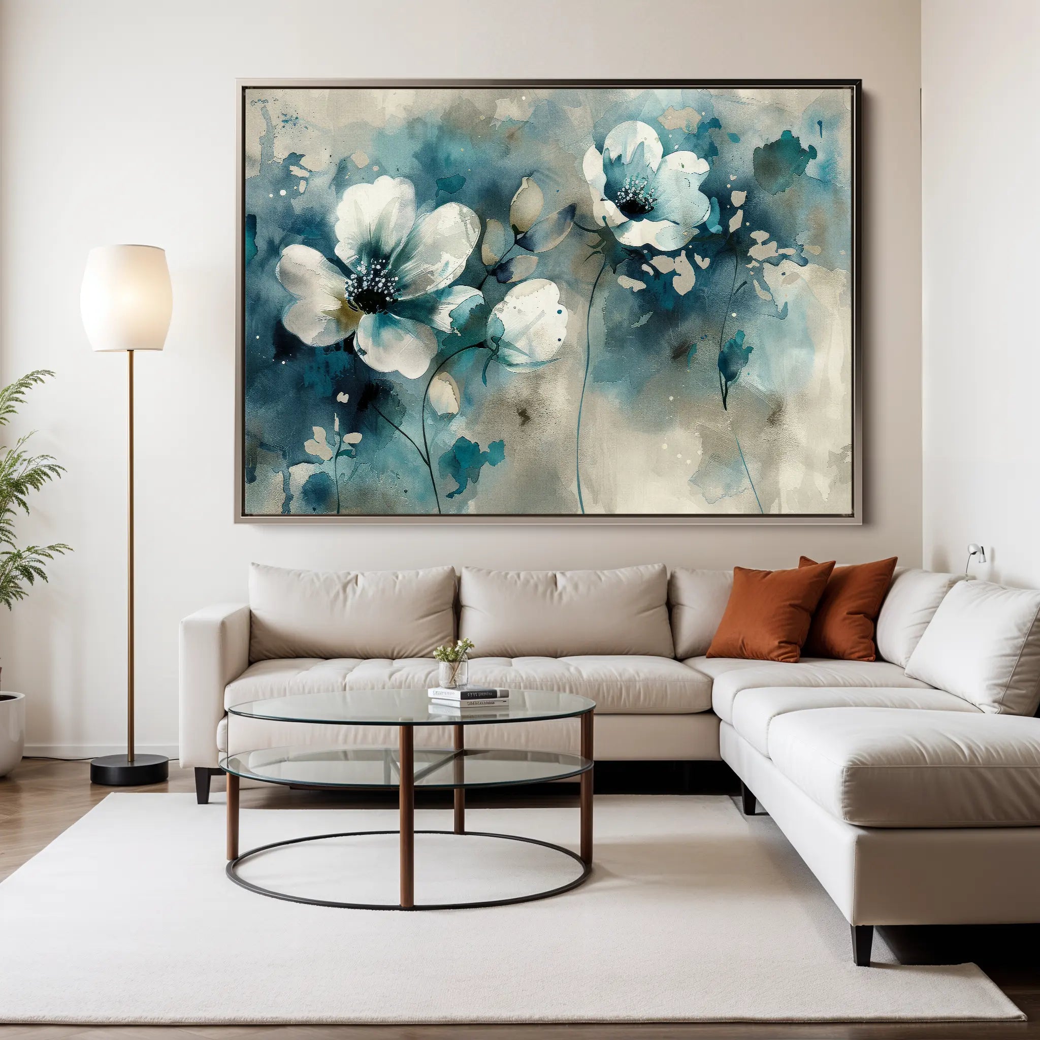 Floral Canvas Wall Art WAD204-F 90 x 60 cm / Stretched on hidden frame