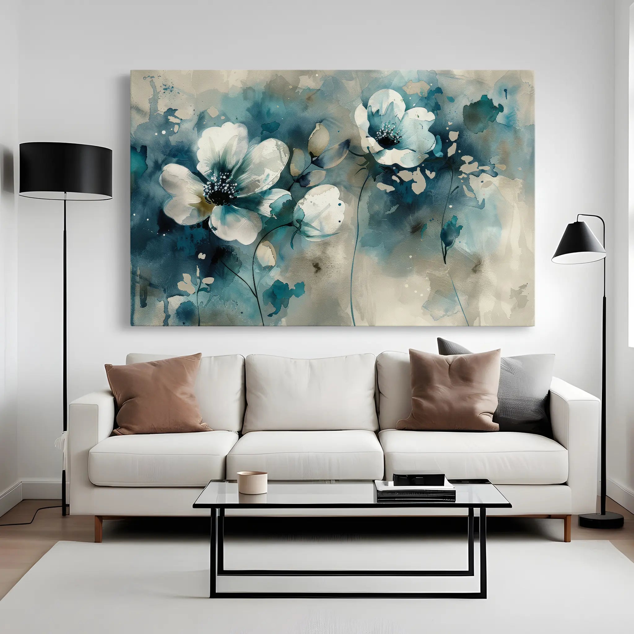 Floral Canvas Wall Art WAD204-F 90 x 60 cm / Stretched on hidden frame