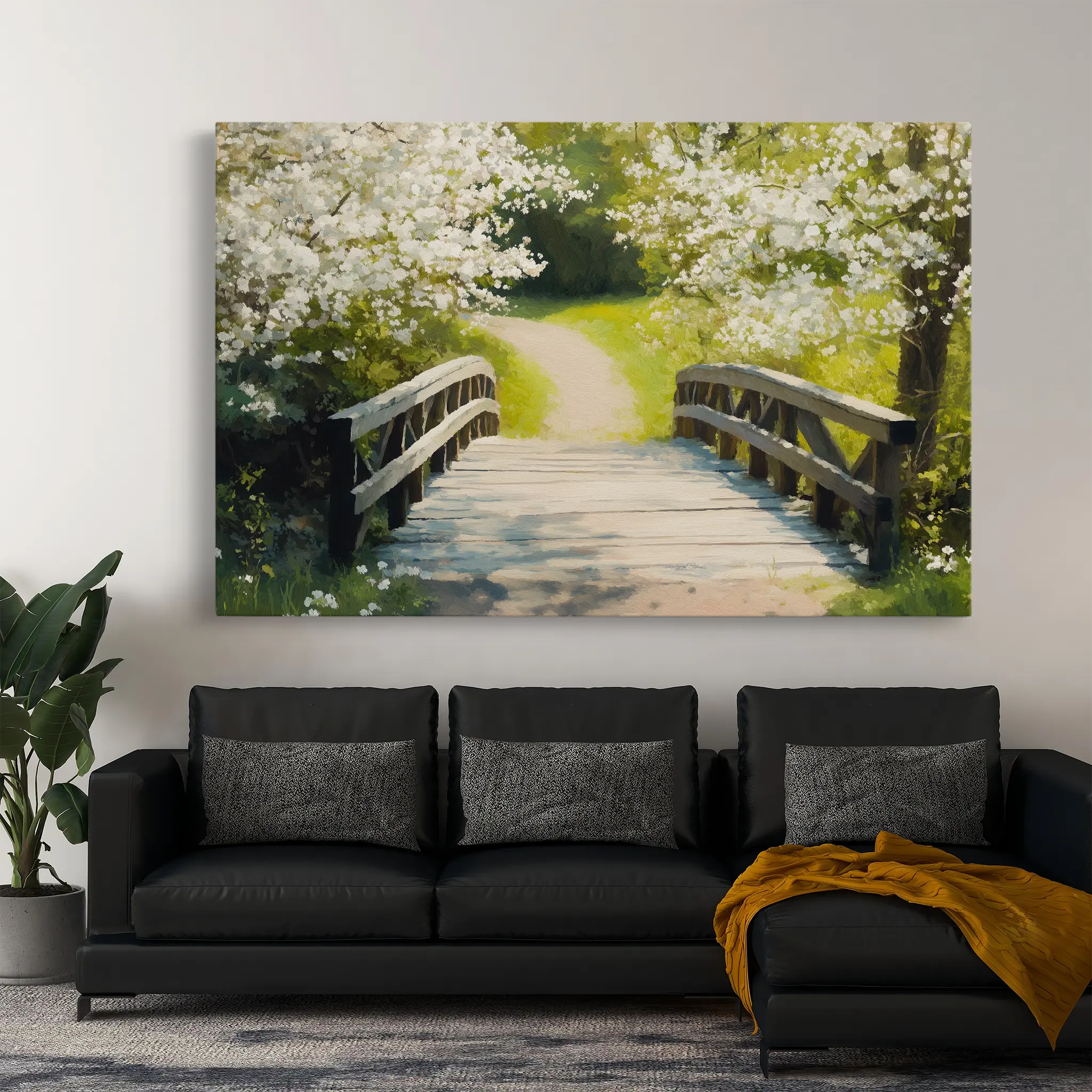 Landscape Canvas Wall Art WAD204-L 90 x 60 cm / Stretched on hidden frame