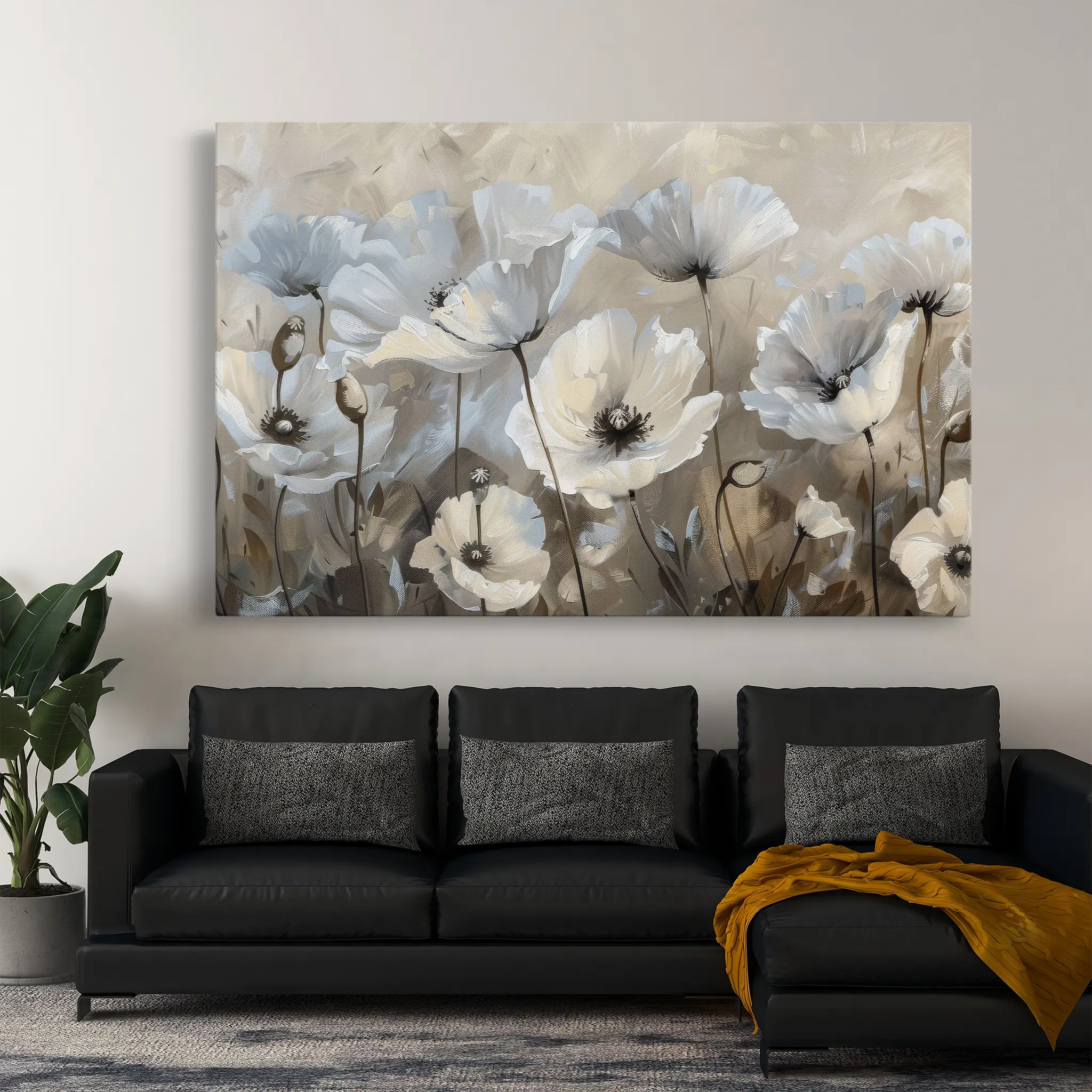 Floral Canvas Wall Art WAD205-F 90 x 60 cm / Stretched on hidden frame