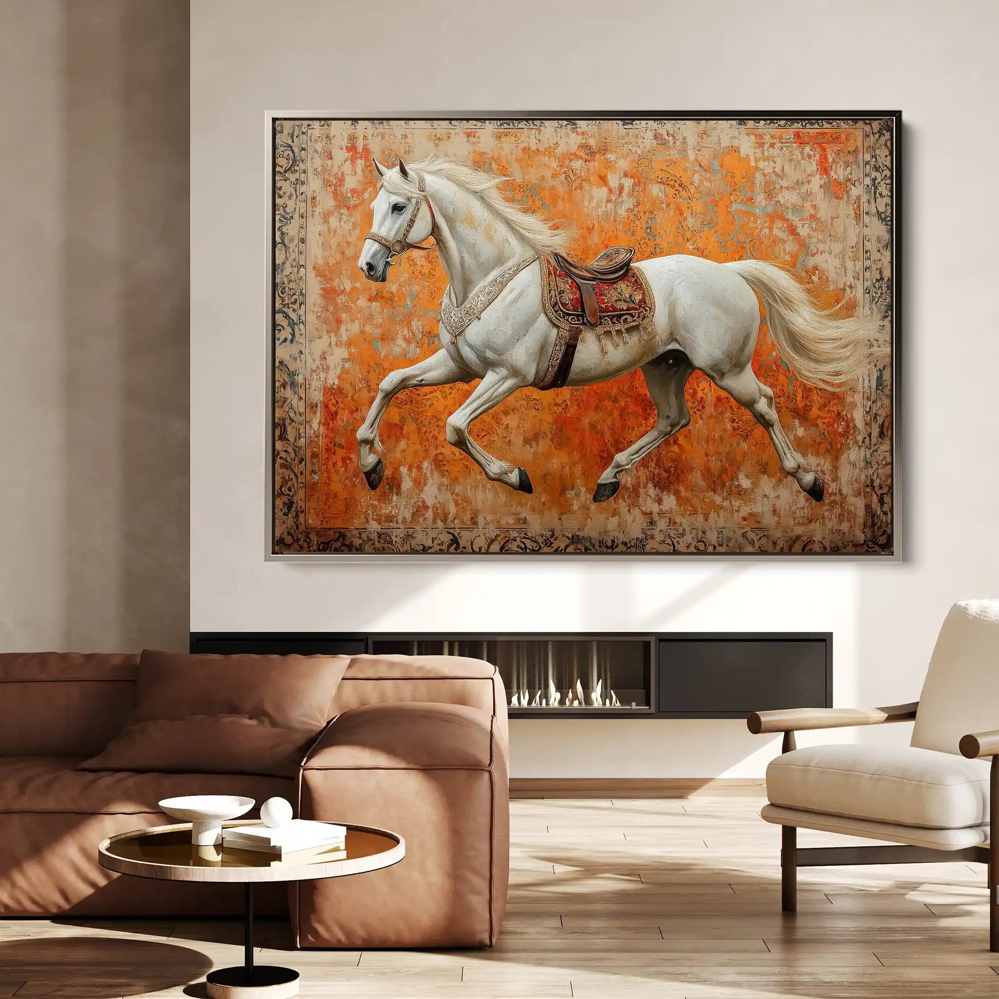 Horses Canvas Wall Art WAD206-H 90 x 60 cm / Stretched on hidden frame