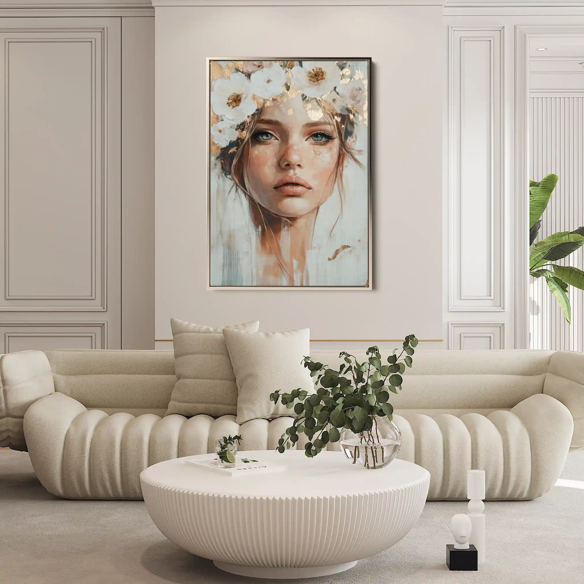 Portrait 206 Canvas Art 90 x 60 cm / Stretched on hidden frame