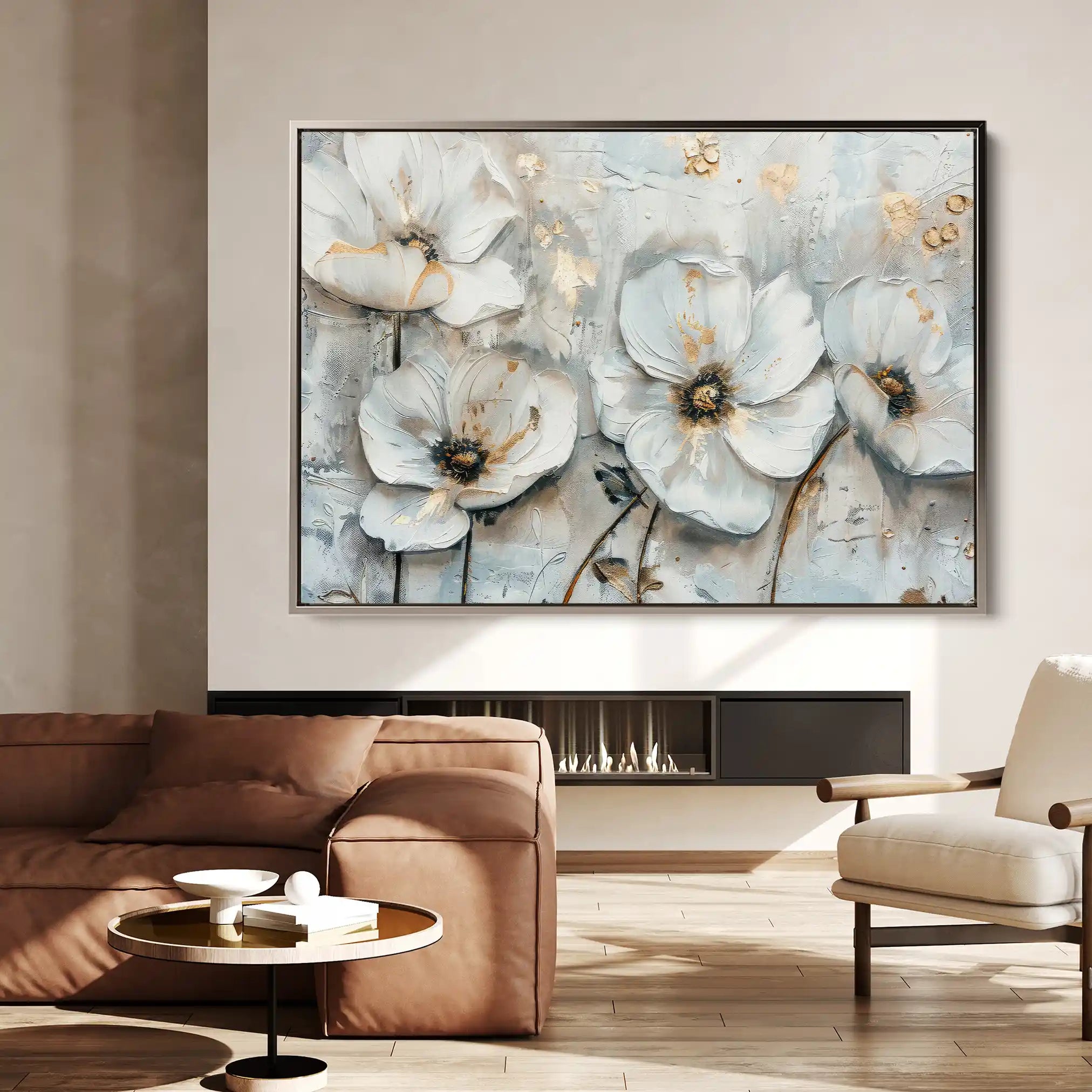 Floral Canvas Wall Art WAD207-F 90 x 60 cm / Stretched on hidden frame
