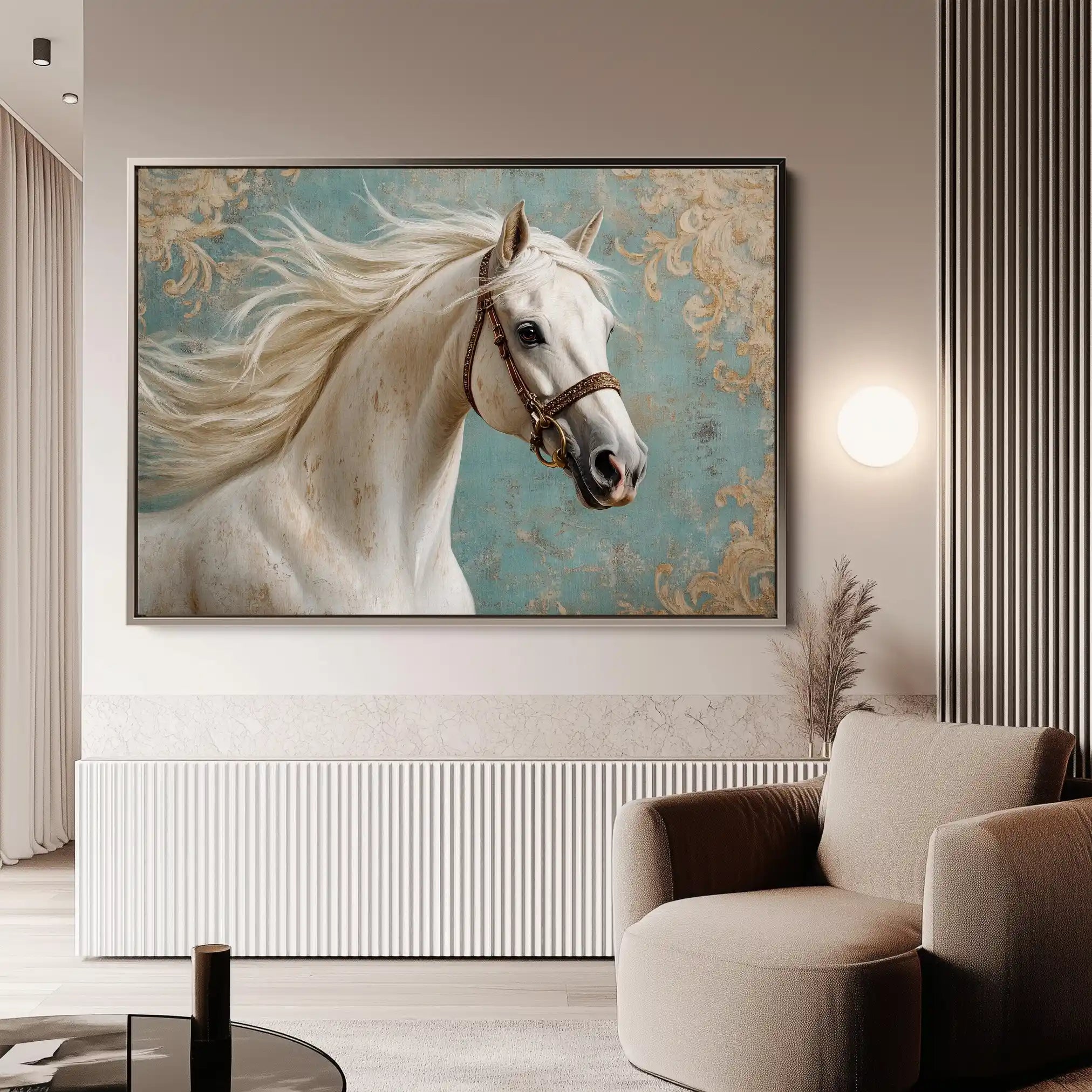 Horses 207 Canvas Art 90 x 60 cm / Stretched on hidden frame