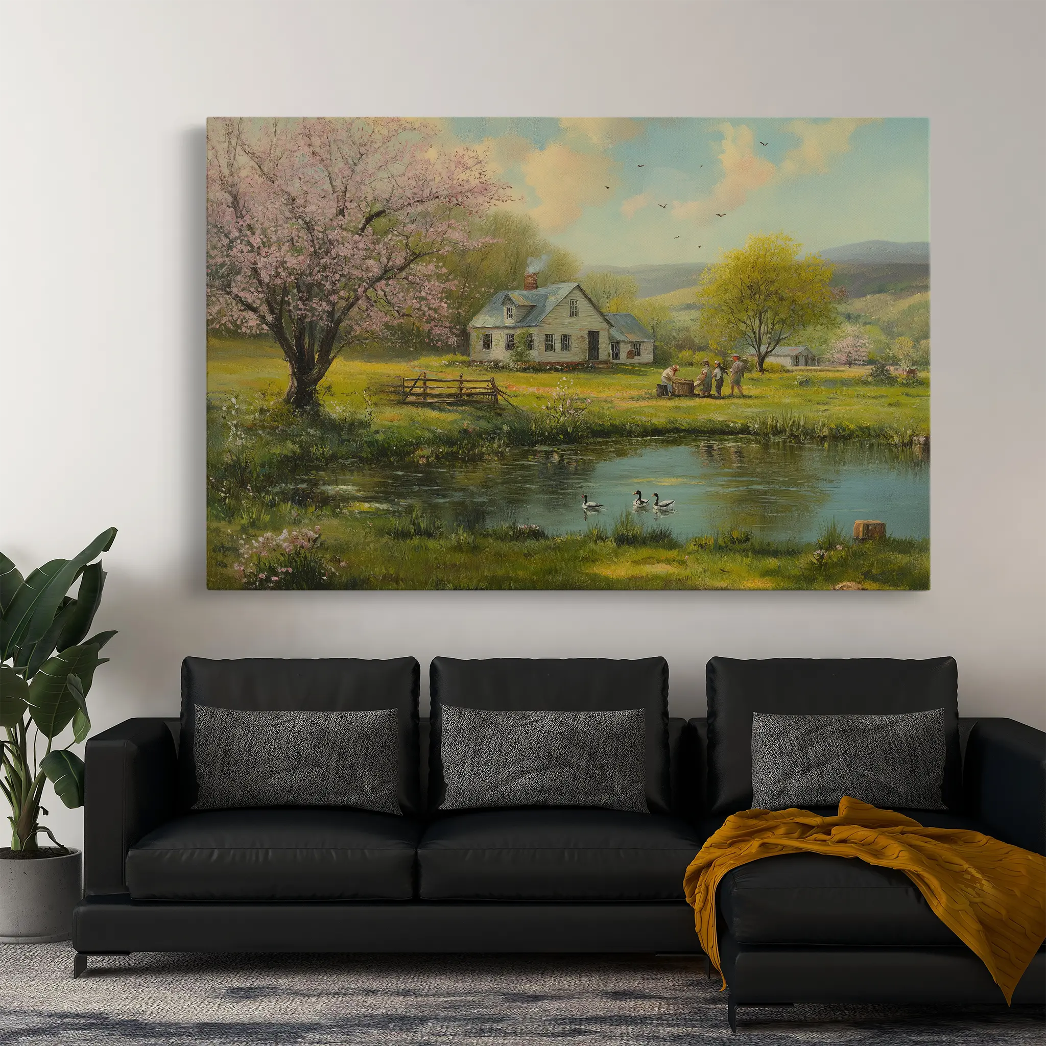 Landscape Canvas Wall Art WAD207-L 90 x 60 cm / Stretched on hidden frame