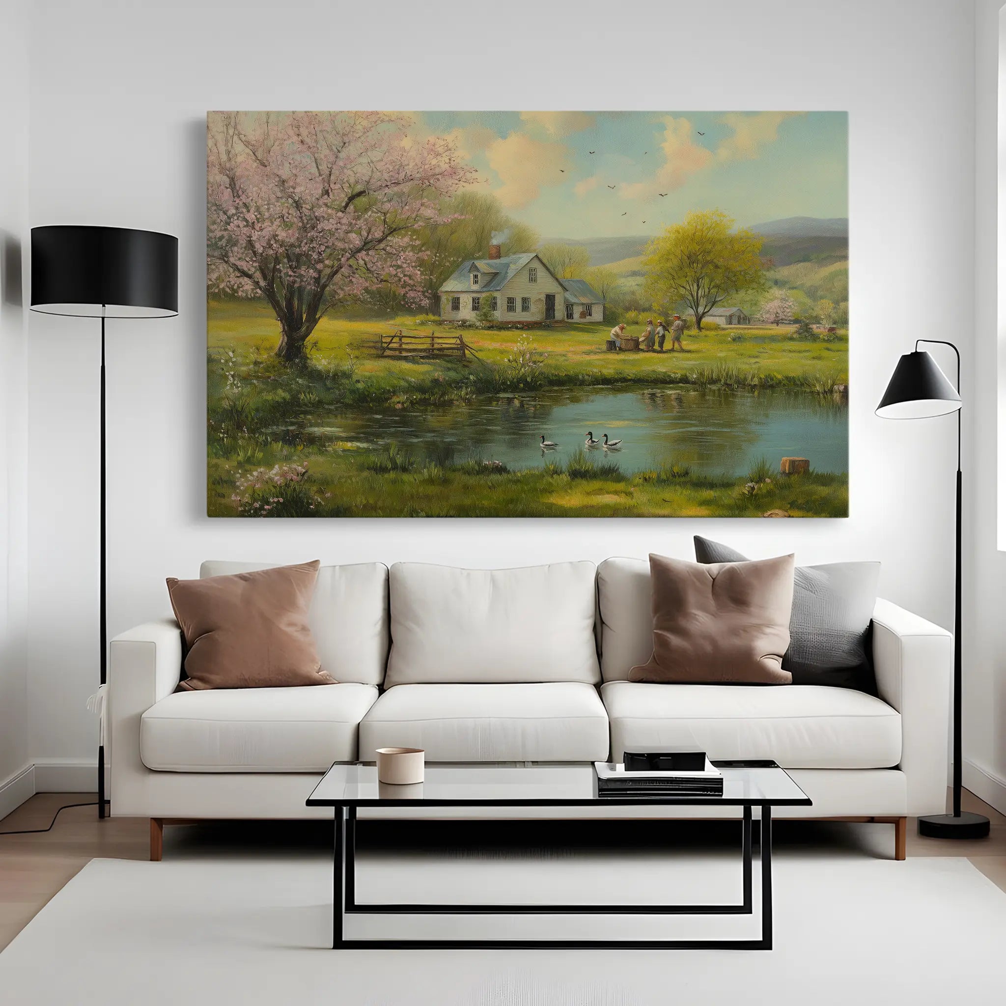 Landscape Canvas Wall Art WAD207-L 90 x 60 cm / Stretched on hidden frame