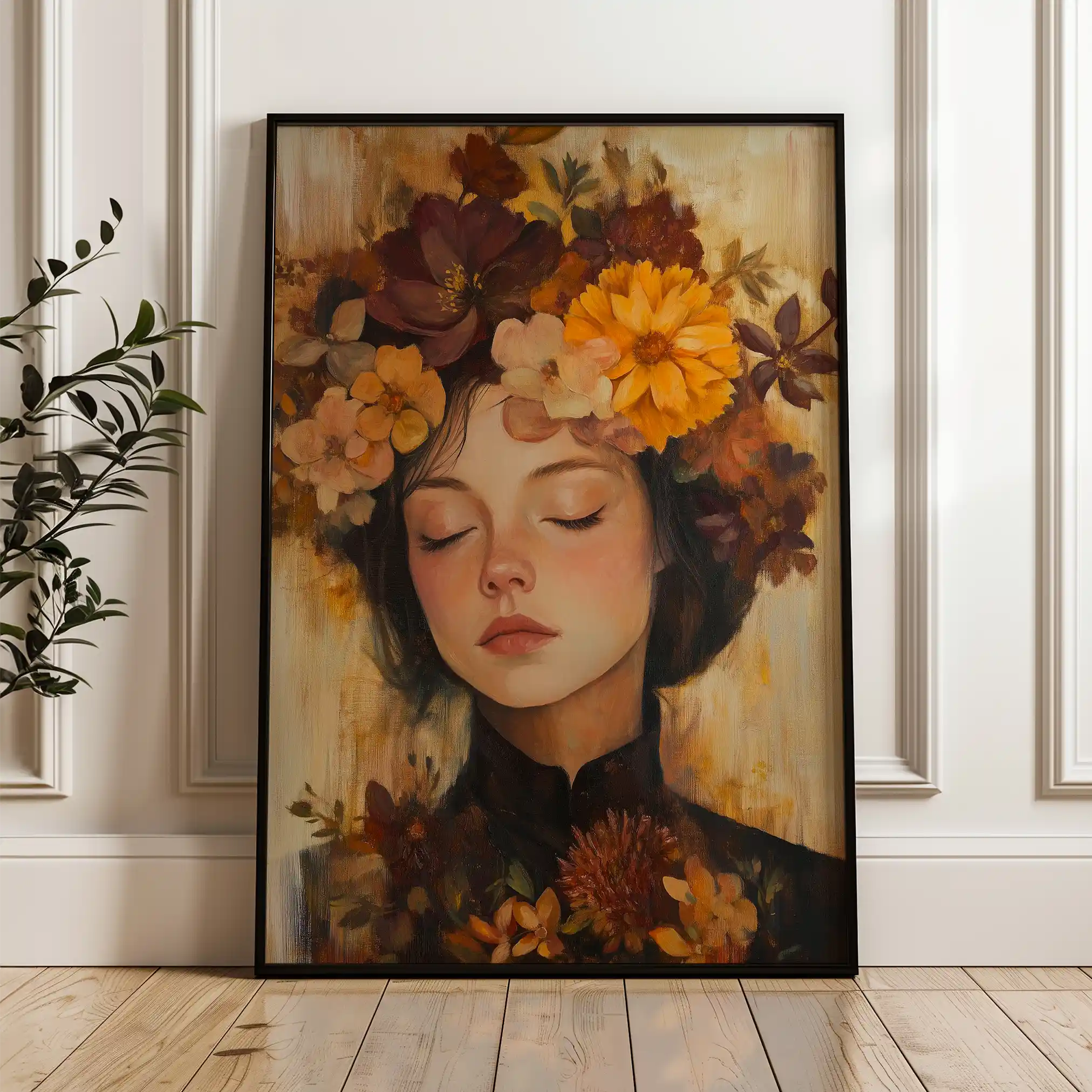 Portrait 207 Canvas Art 90 x 60 cm / Stretched on hidden frame