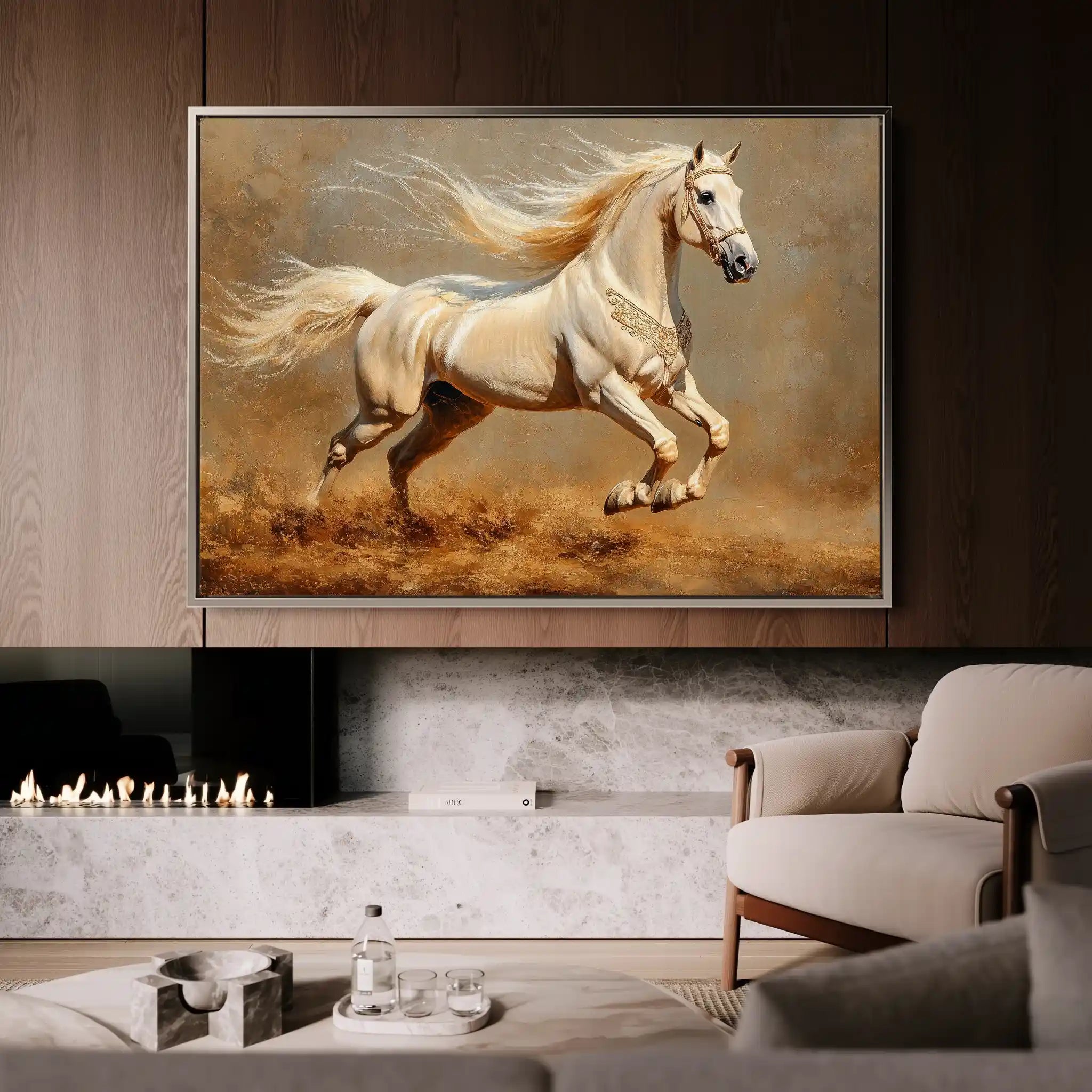 Horses 208 Canvas Art 90 x 60 cm / Stretched on hidden frame
