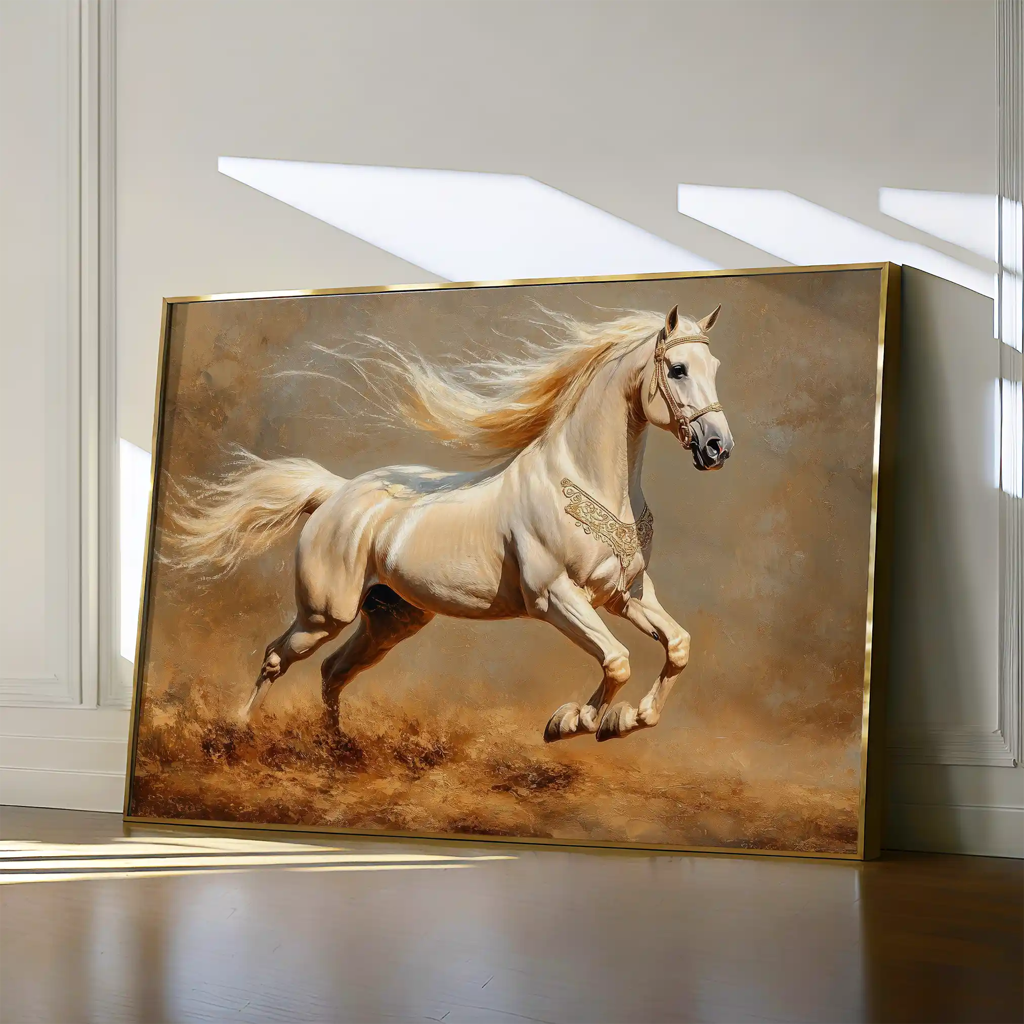 Horses 208 Canvas Art 90 x 60 cm / Stretched on hidden frame