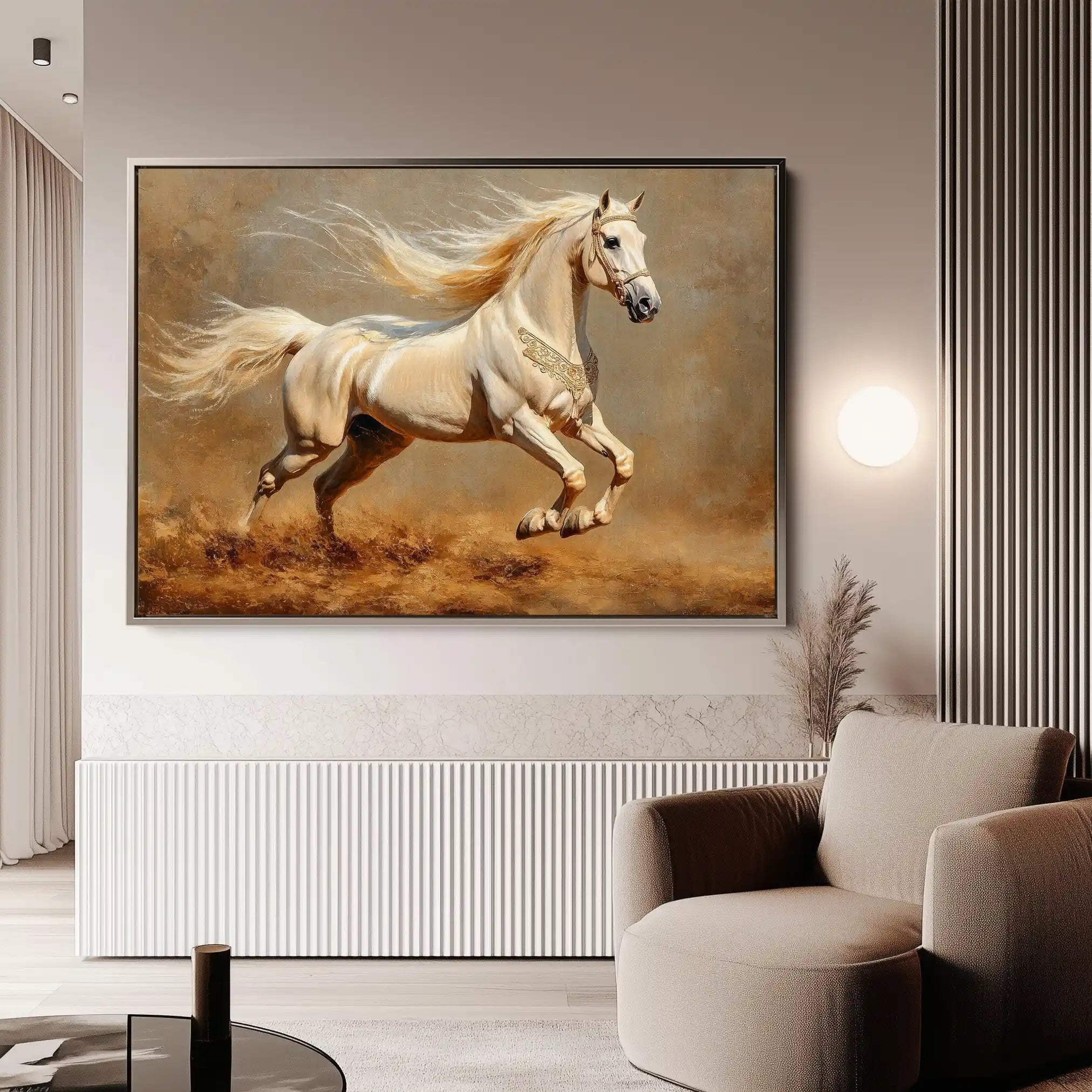 Horses 208 Canvas Art 90 x 60 cm / Stretched on hidden frame