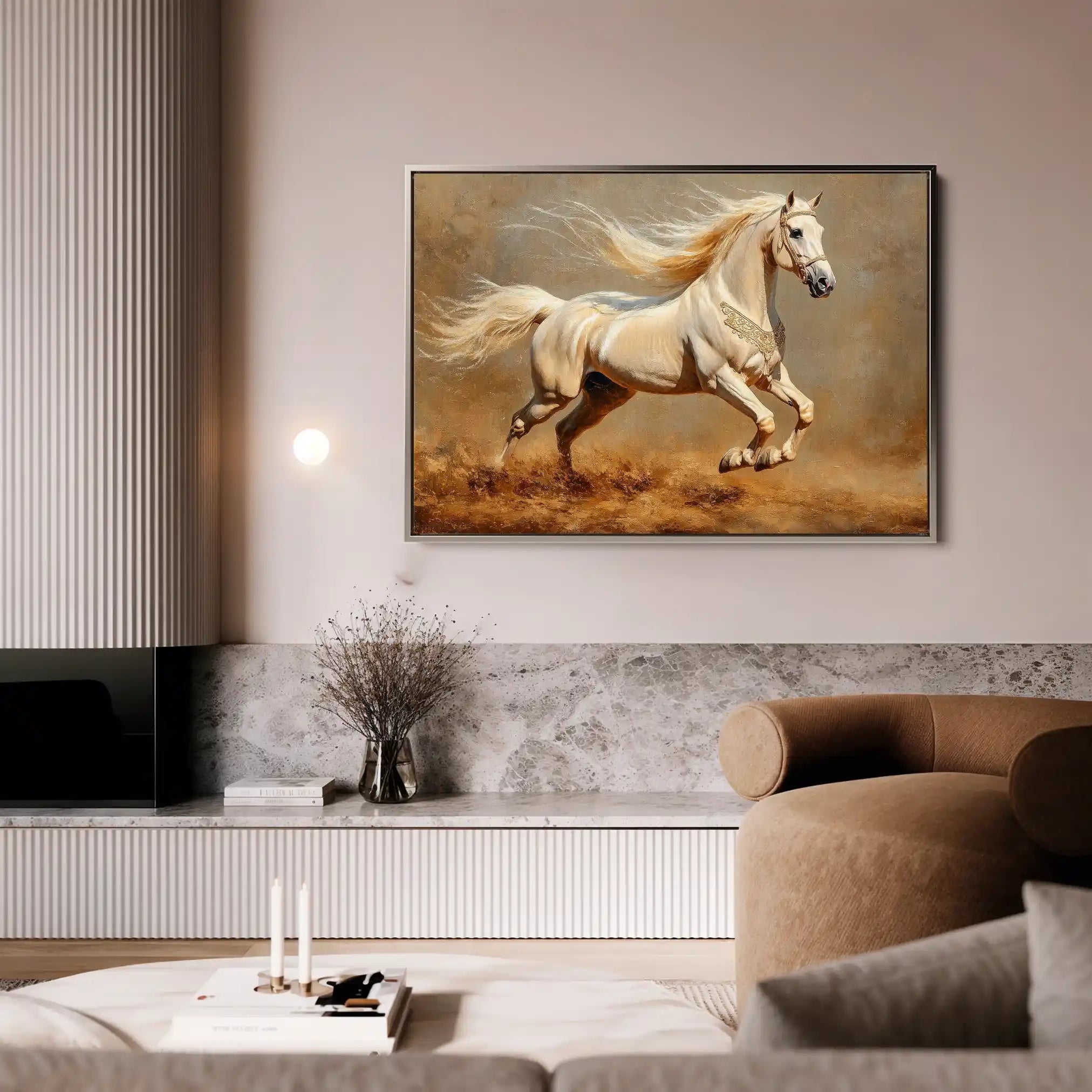 Horses 208 Canvas Art 90 x 60 cm / Stretched on hidden frame