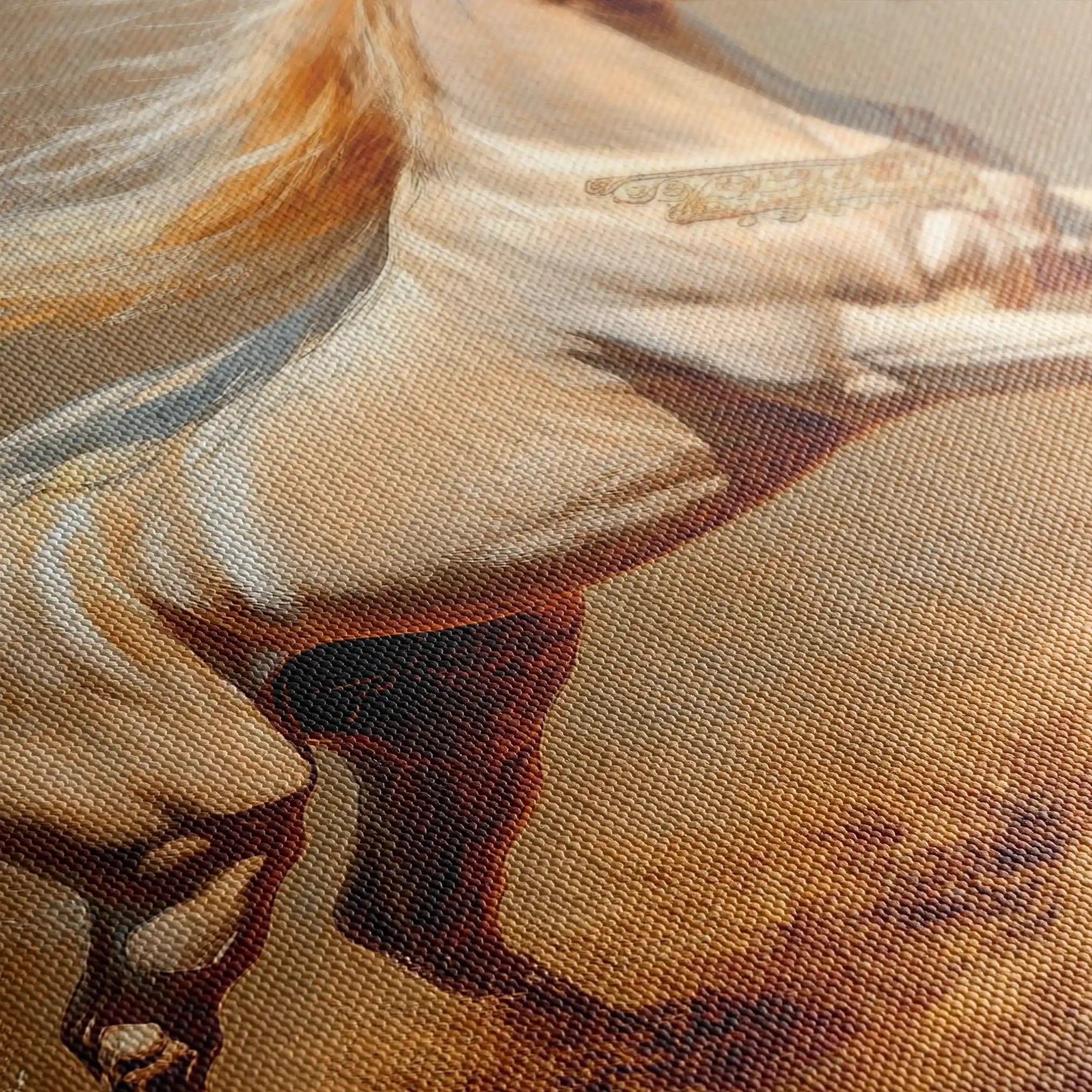 Horses 208 Canvas Art 90 x 60 cm / Stretched on hidden frame