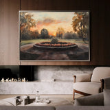 Landscape 208 Canvas Art 90 x 60 cm / Stretched on hidden frame