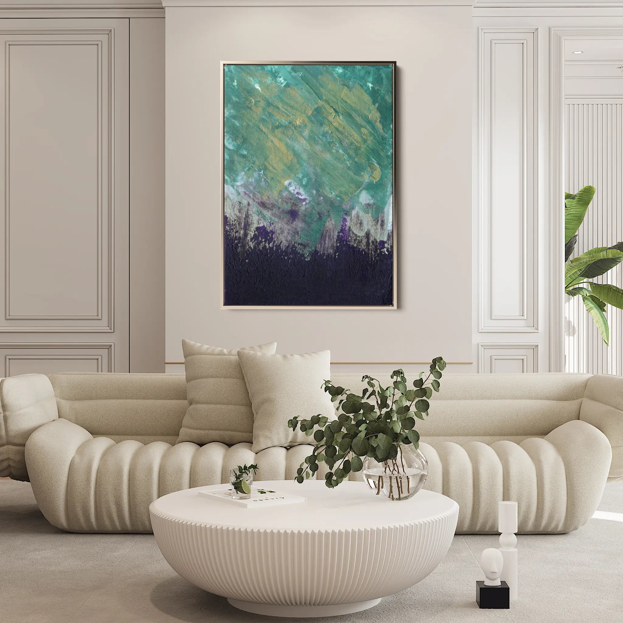 Abstract Canvas Wall Art WAD209-A 90 x 60 cm / Stretched on hidden frame