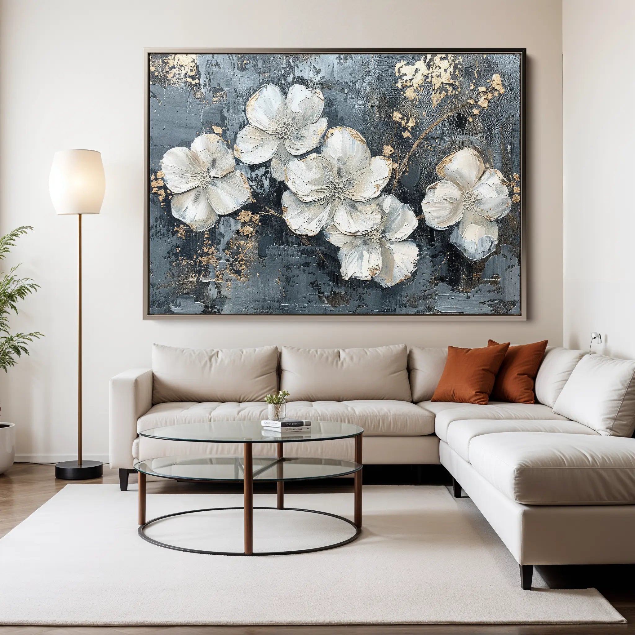 Floral Canvas Wall Art WAD209-F 90 x 60 cm / Stretched on hidden frame