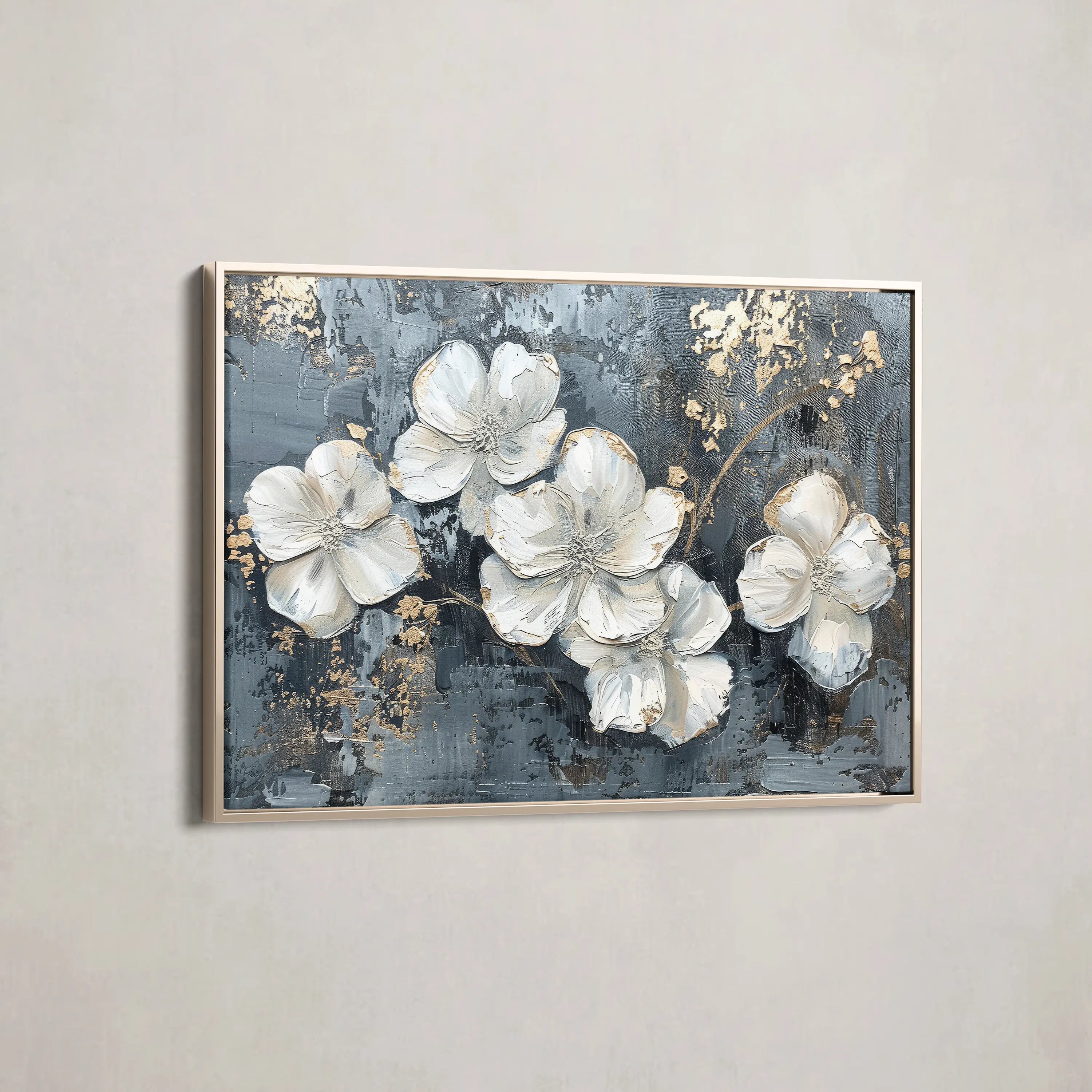 Floral Canvas Wall Art WAD209-F 90 x 60 cm / Stretched on hidden frame