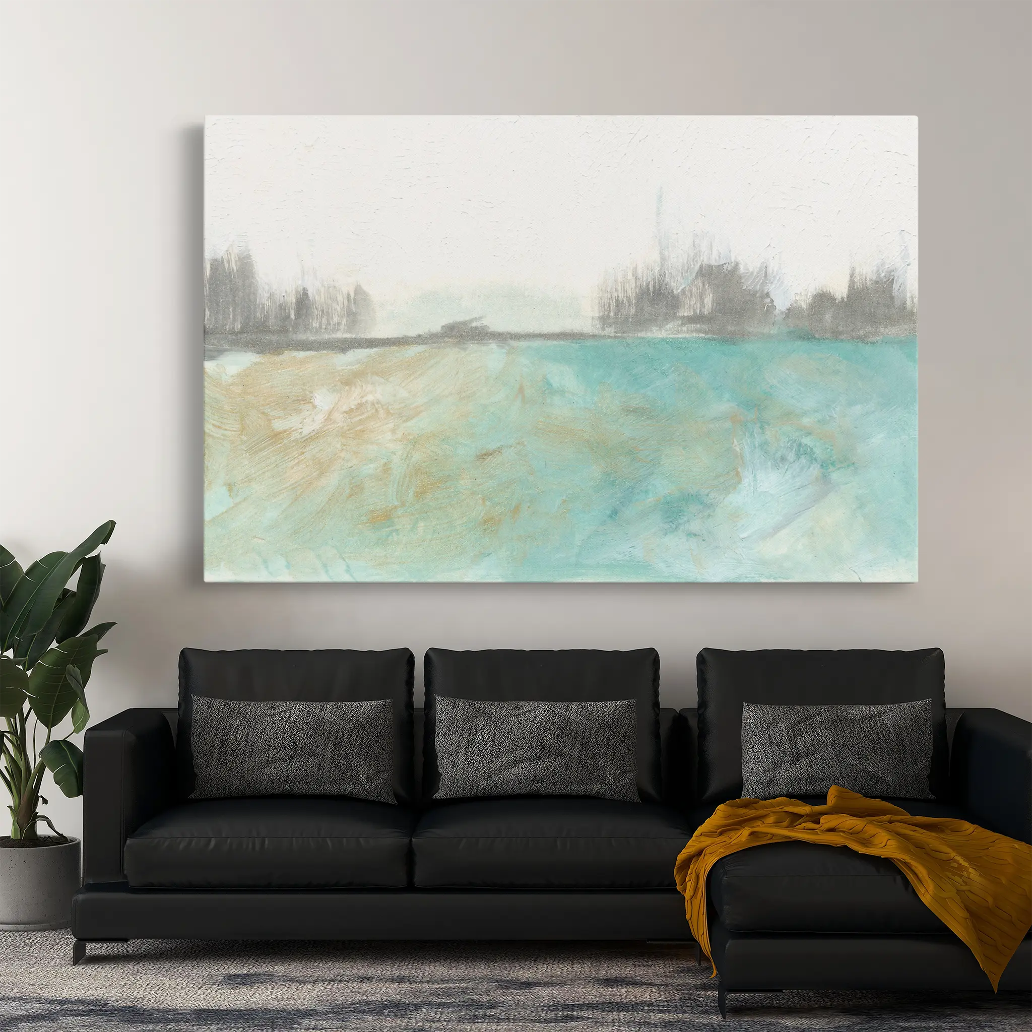 Abstract Canvas Wall Art WAD210-A 90 x 60 cm / Stretched on hidden frame