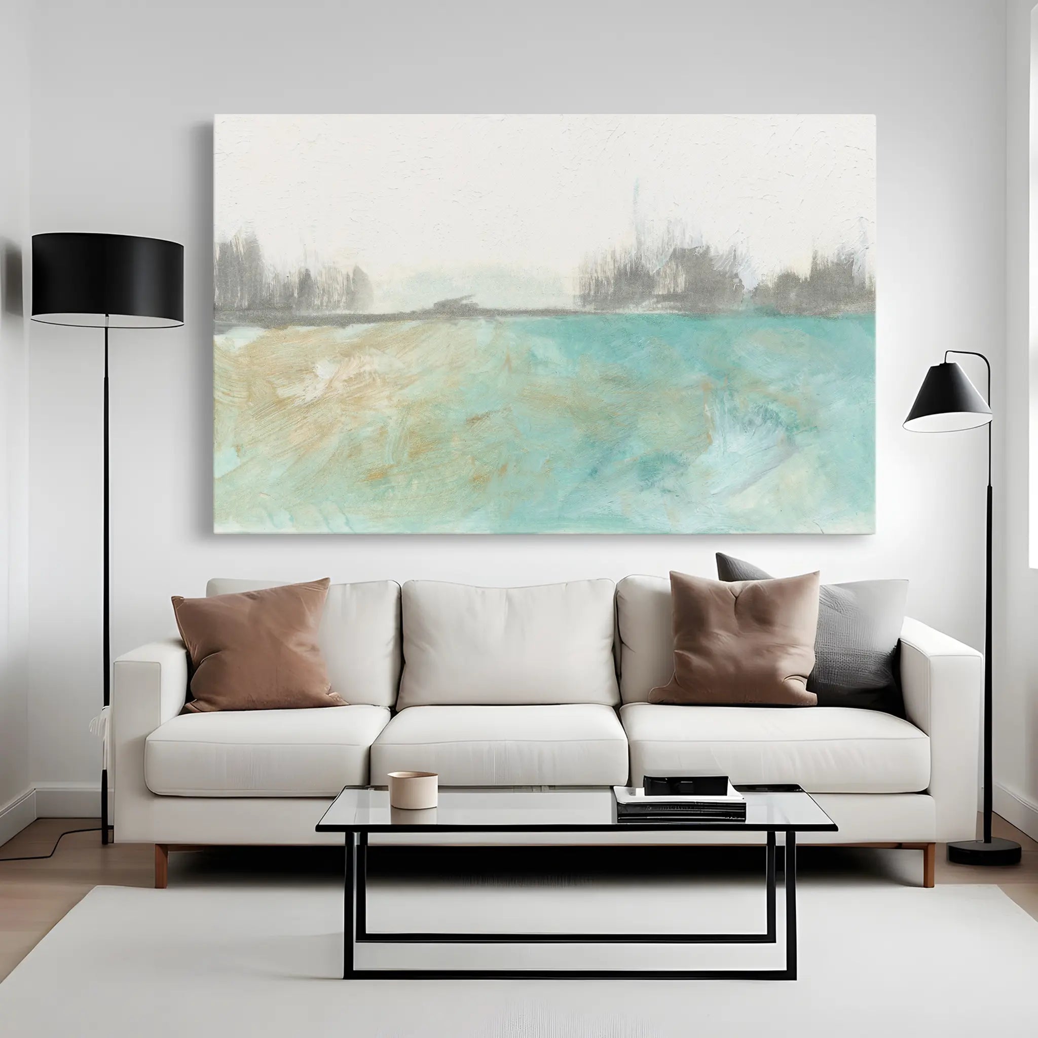 Abstract Canvas Wall Art WAD210-A 90 x 60 cm / Stretched on hidden frame