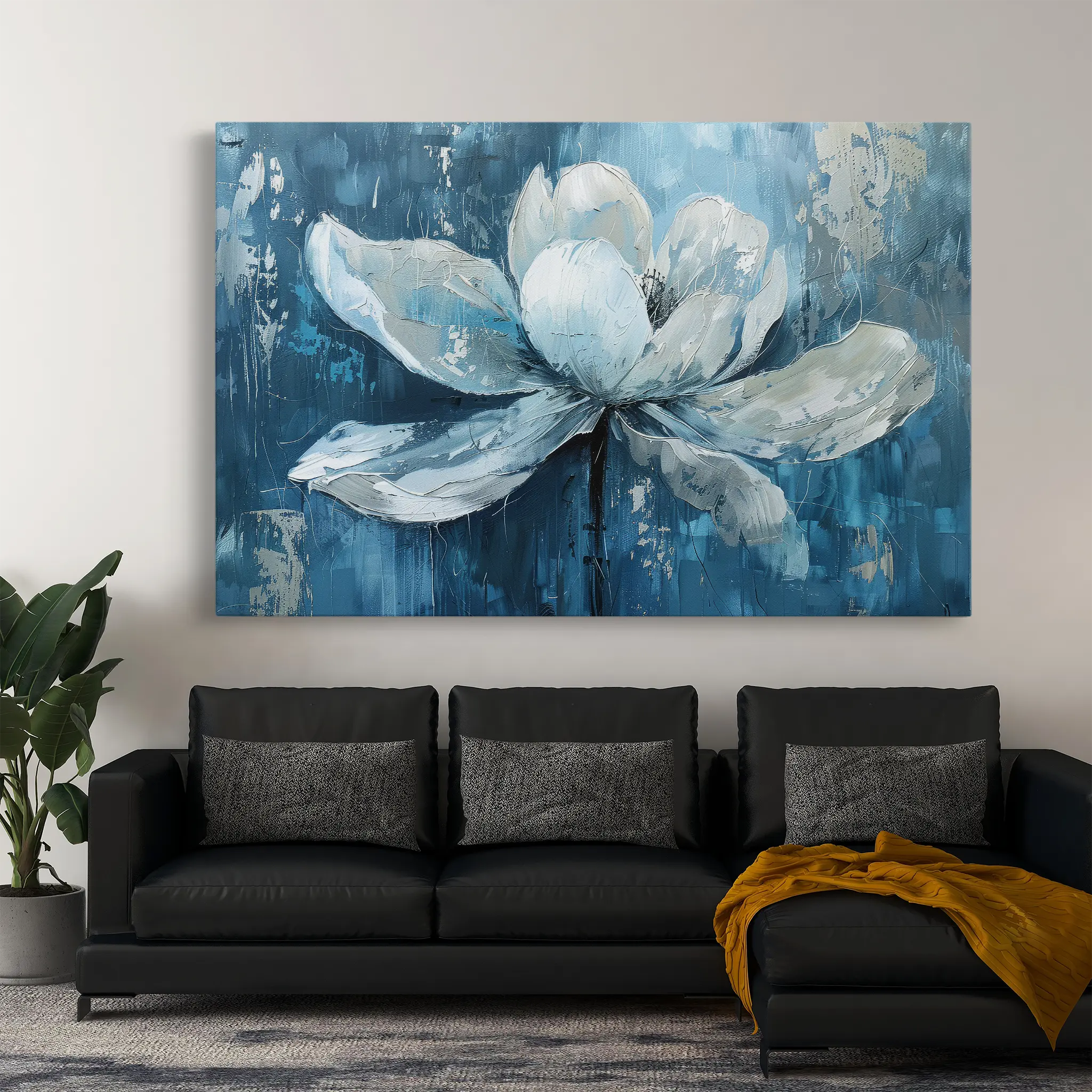 Floral Canvas Wall Art WAD210-F 90 x 60 cm / Stretched on hidden frame