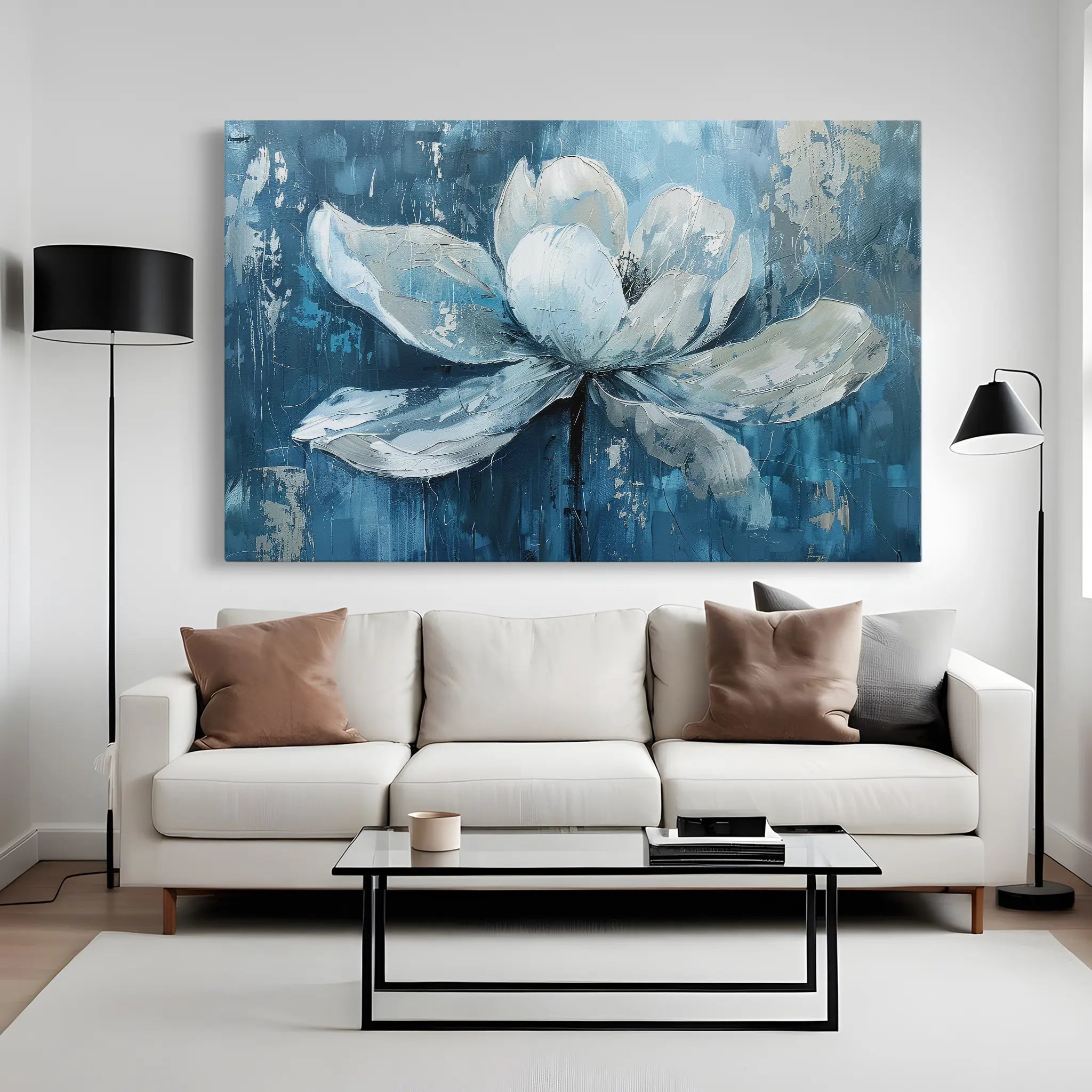 Floral Canvas Wall Art WAD210-F 90 x 60 cm / Stretched on hidden frame