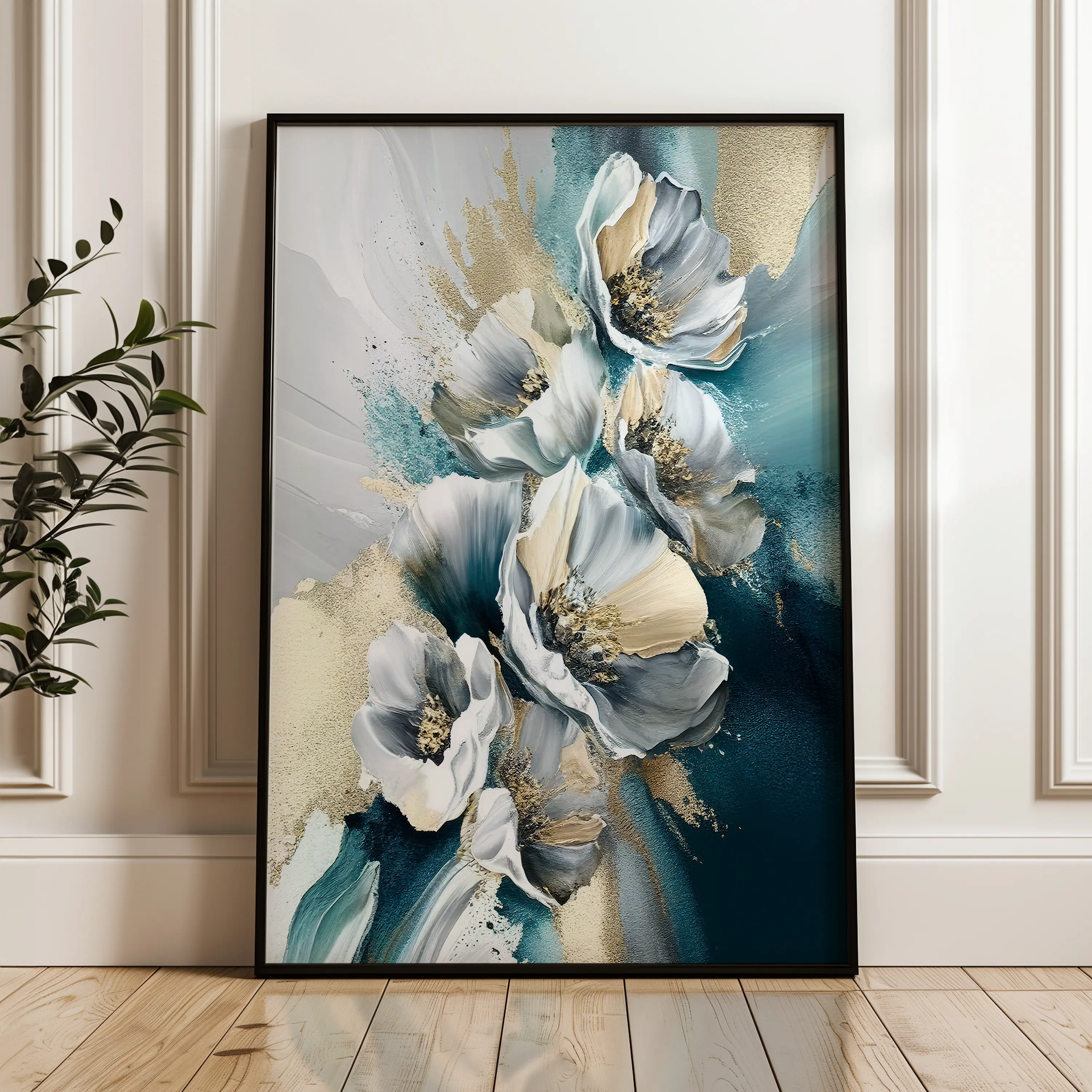 Floral Canvas Wall Art WAD211-F 90 x 60 cm / Stretched on hidden frame