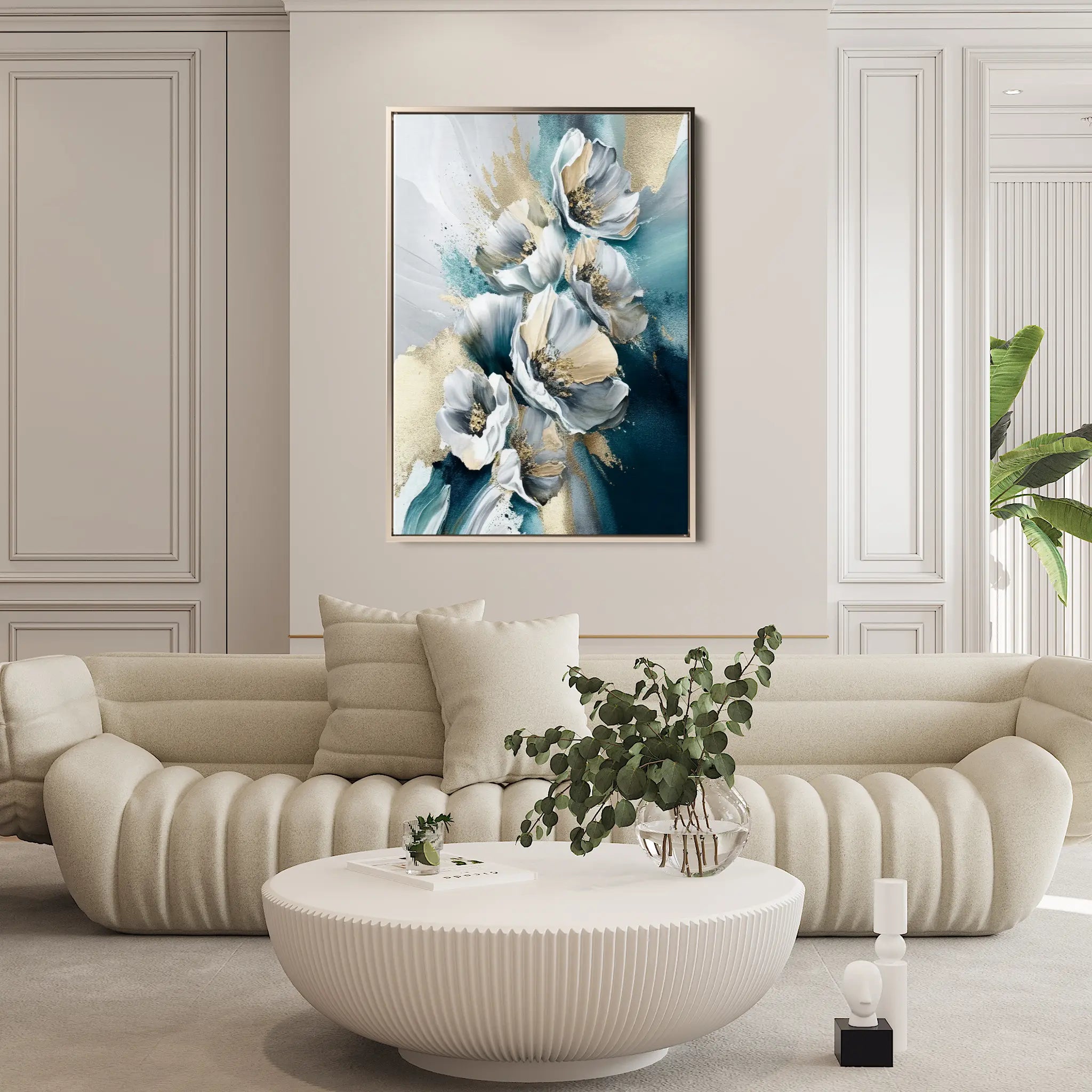 Floral Canvas Wall Art WAD211-F 90 x 60 cm / Stretched on hidden frame