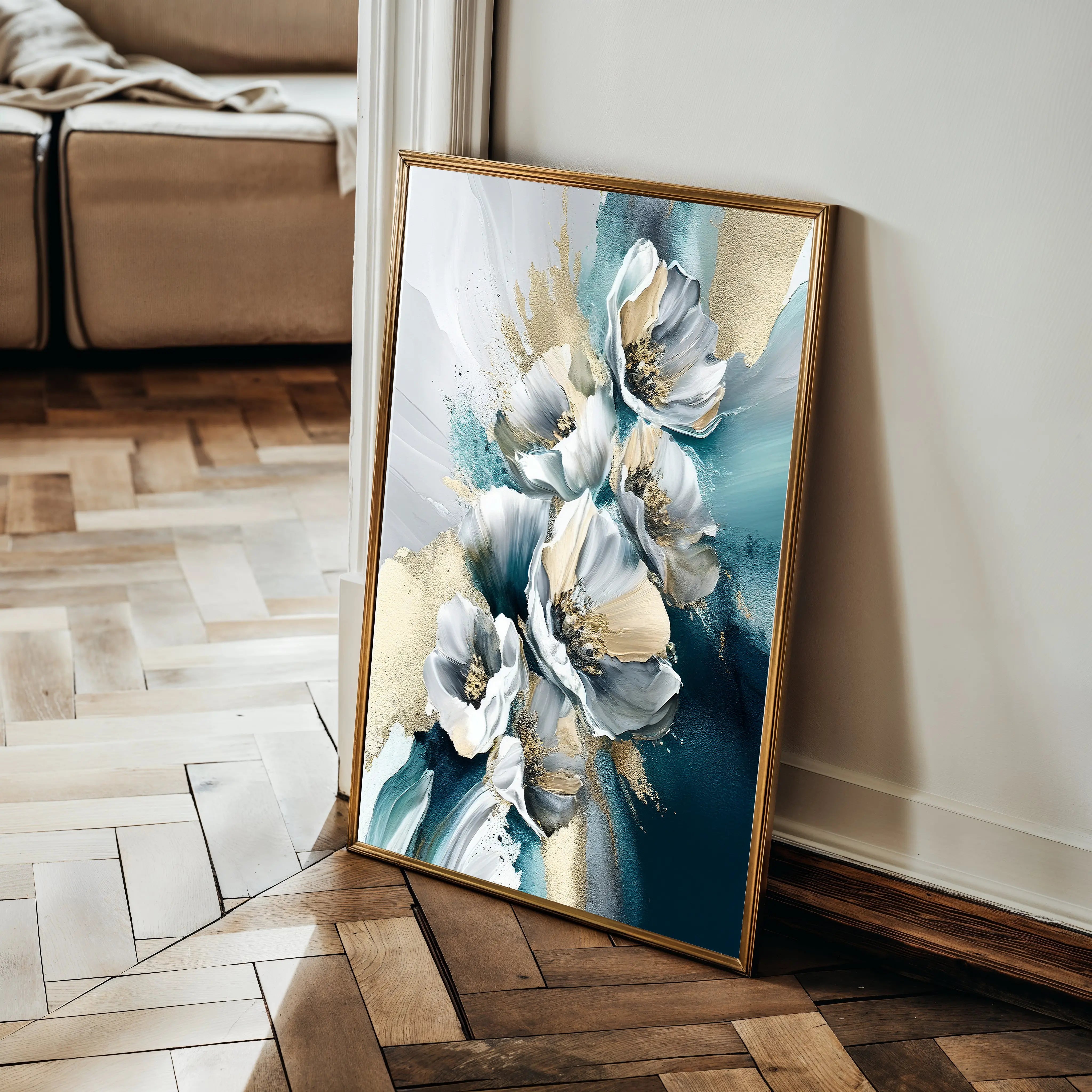 Floral Canvas Wall Art WAD211-F 90 x 60 cm / Stretched on hidden frame