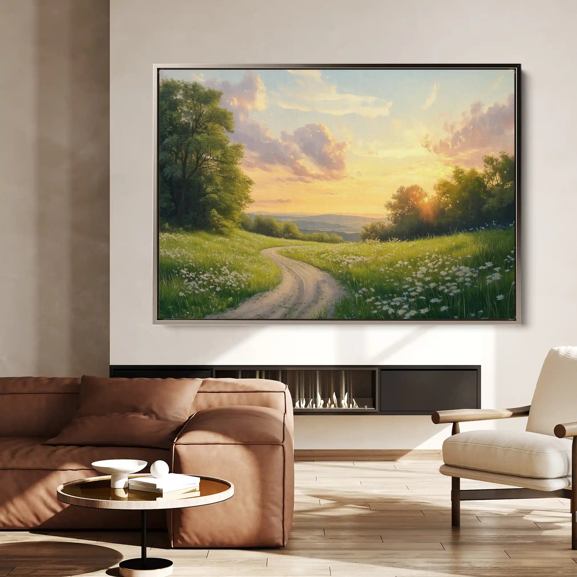 Landscape 211 Canvas Art 90 x 60 cm / Stretched on hidden frame