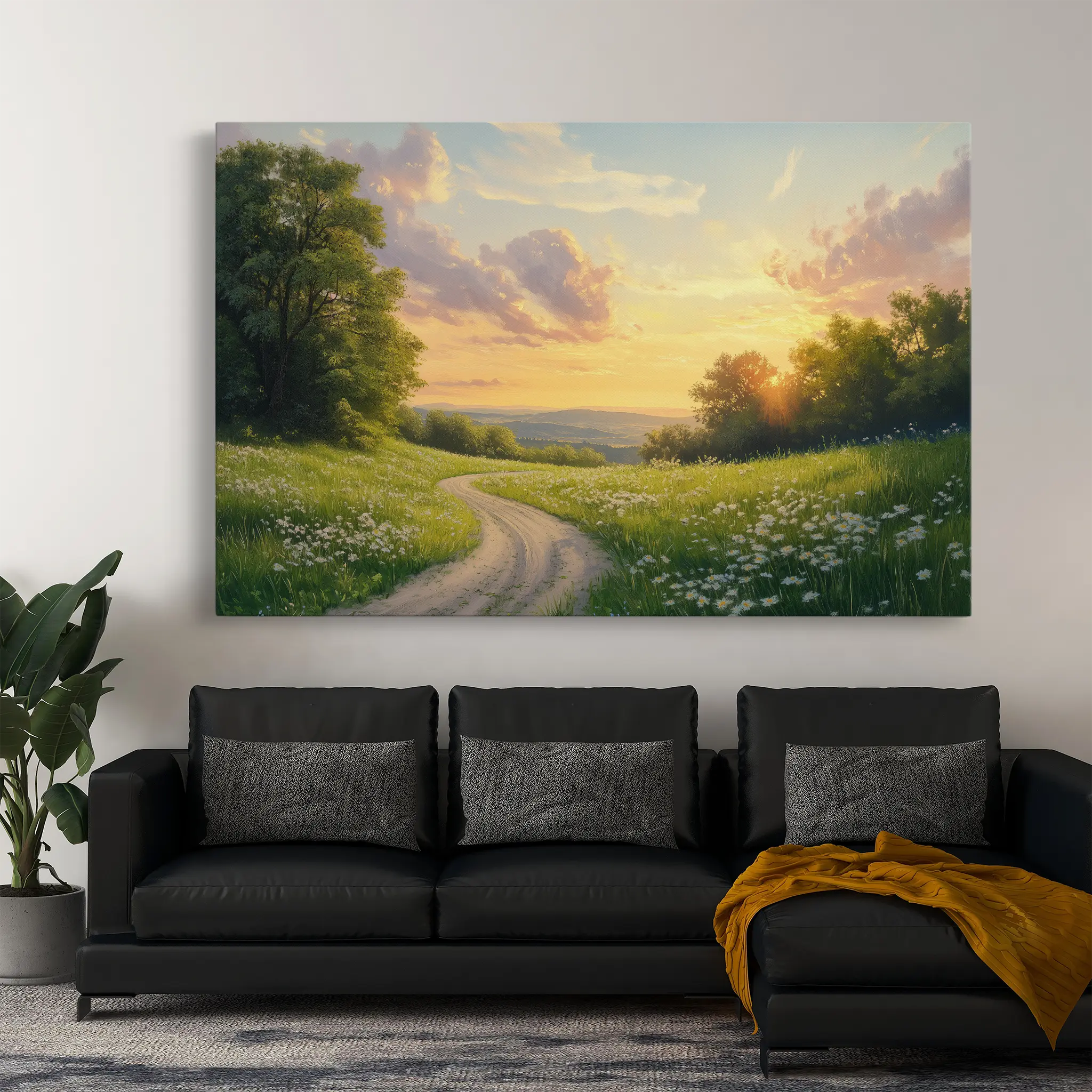 Landscape Canvas Wall Art WAD211-L 90 x 60 cm / Stretched on hidden frame