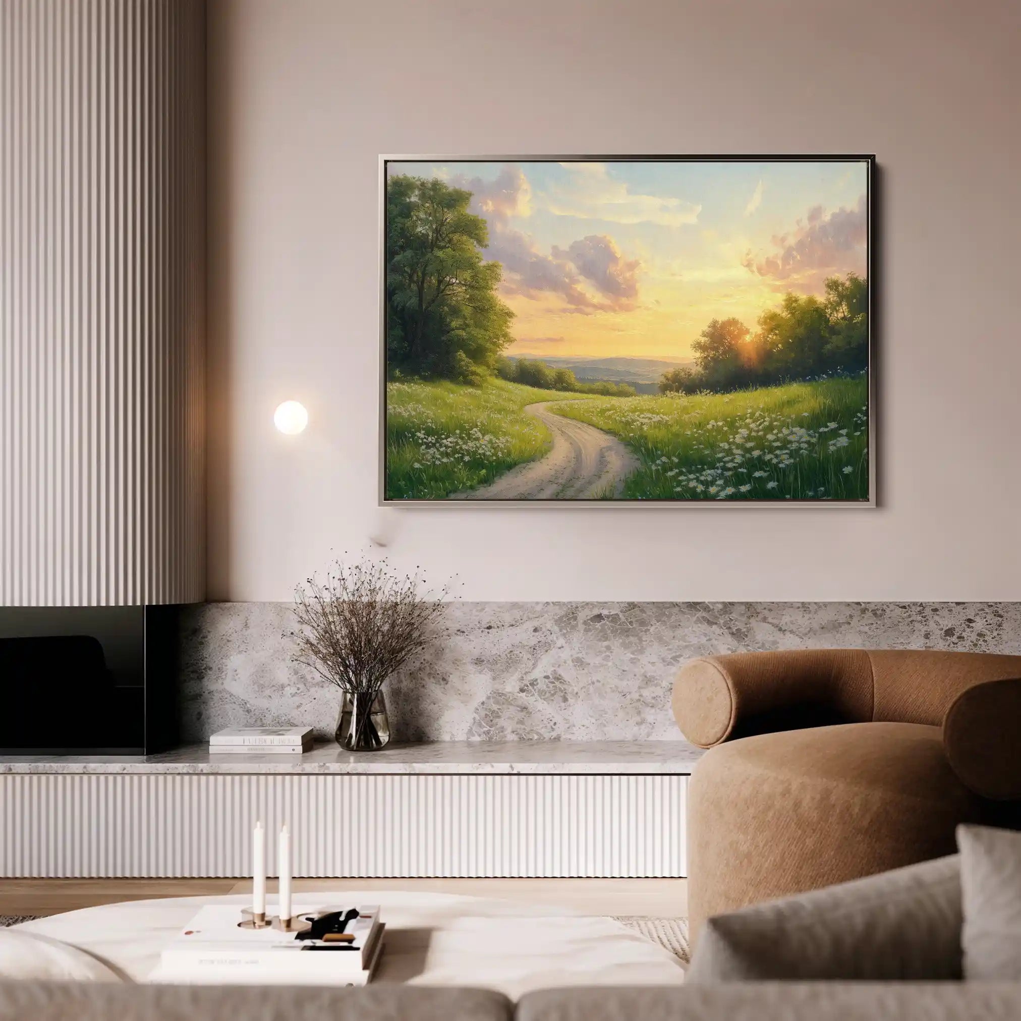 Landscape 211 Canvas Art 90 x 60 cm / Stretched on hidden frame